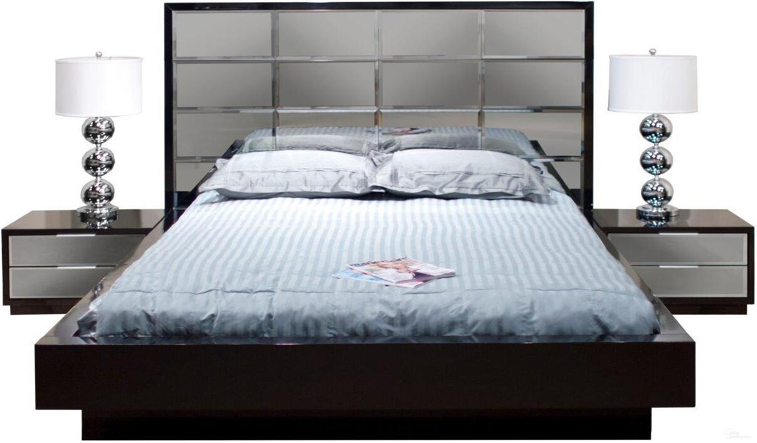 The appearance of Mera Black Lacquer Queen Bed designed by Sharelle Furnishings in the modern / contemporary interior design. This black piece of furniture was selected by 1StopBedrooms from Mera Collection to add a touch of cosiness and style into your home. Sku: MERA-BGMIR-QBED. Bed Type: Platform Bed. Bed Size: Queen.