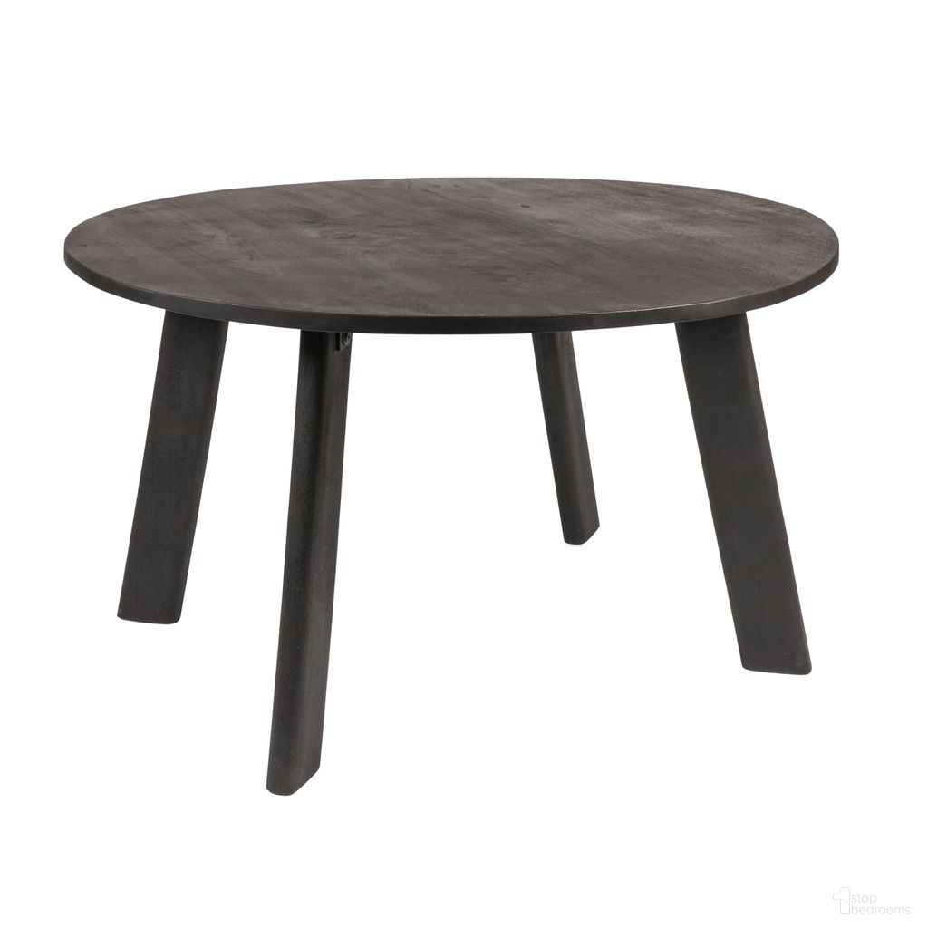 The appearance of Mercer Round Mango Wood Dining Table In Black designed by Rowena Interiors in the modern / contemporary interior design. This black piece of furniture  was selected by 1StopBedrooms from Mercer Collection to add a touch of cosiness and style into your home. Sku: EC2024. Table Base Style: Legs. Table Top Shape: Round. Size: 51". Material: Mango Wood.