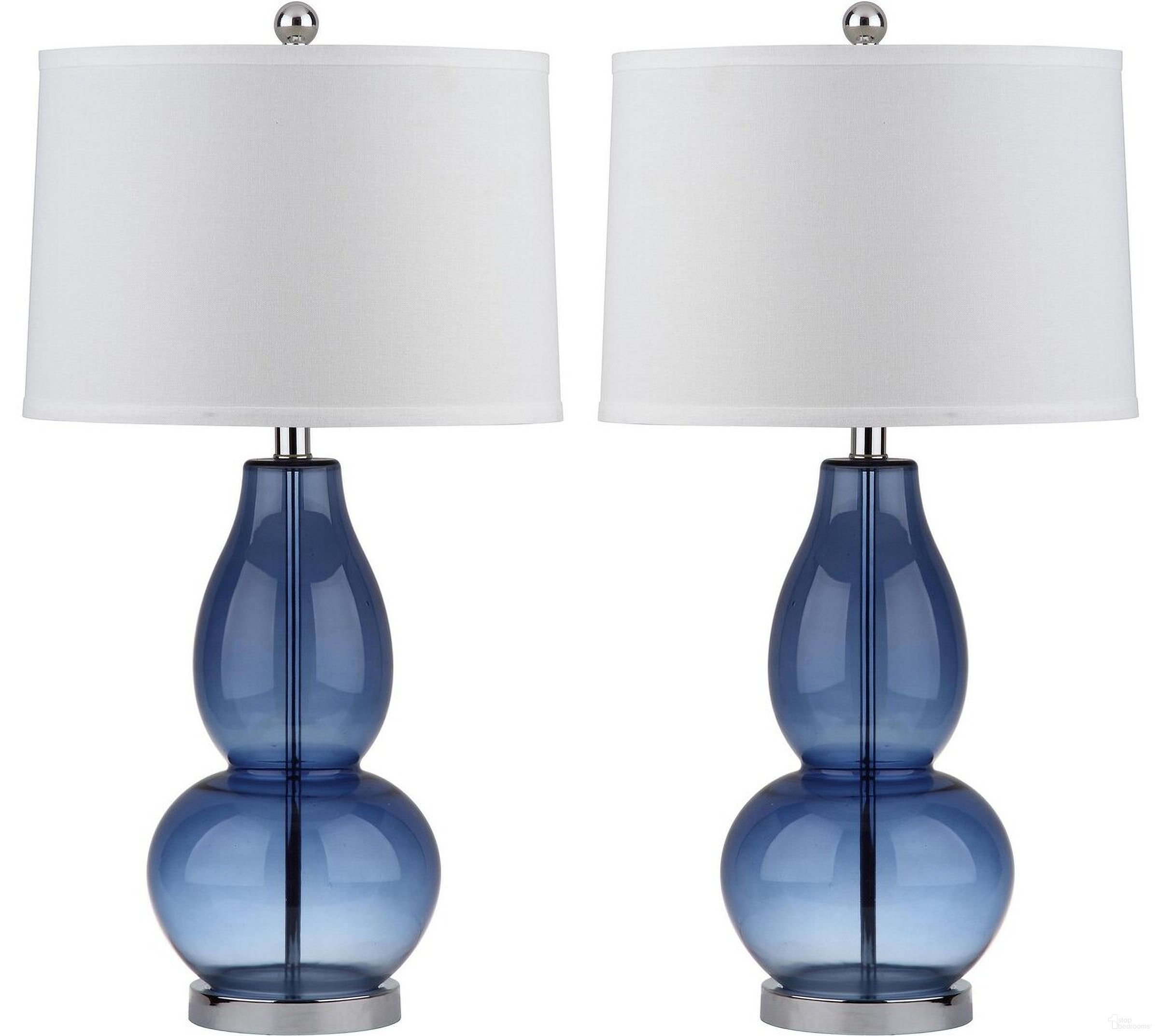 Mercurio Blue 28.5 Inch Double Gourd Lamp Set of 2