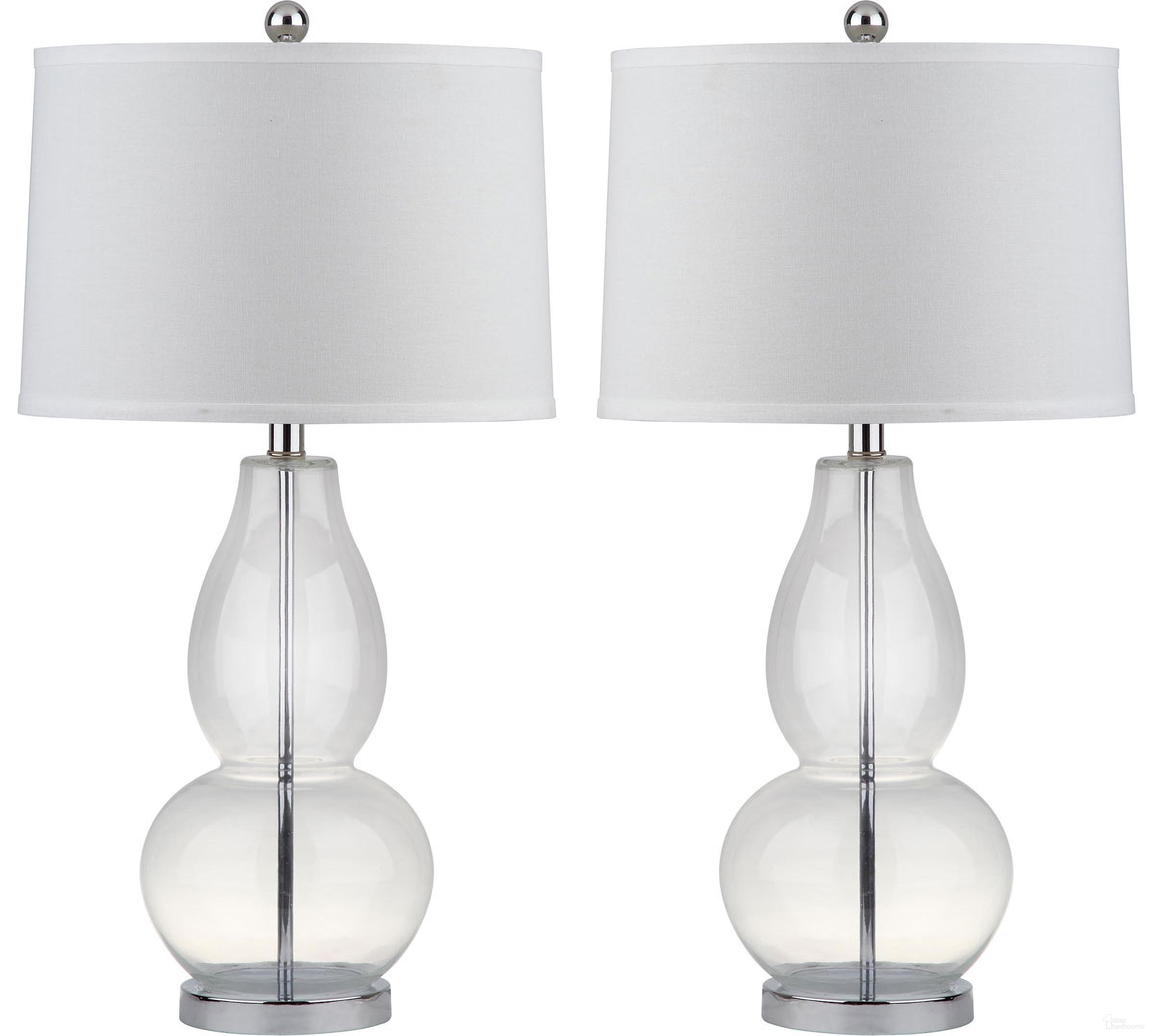 Mercurio Clear 28.5 Inch Double Gourd Lamp Set of 2 LIT4155B