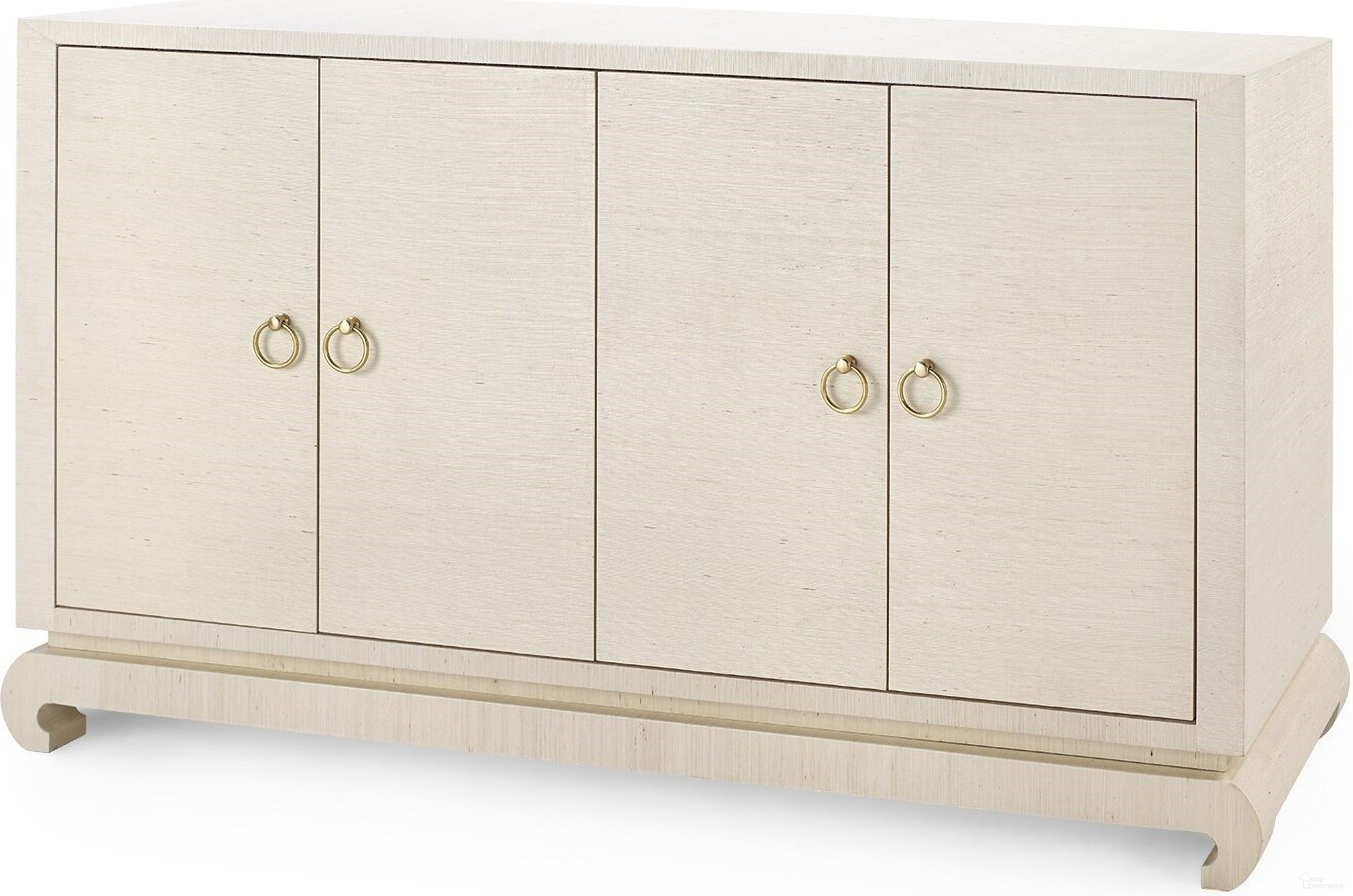 The appearance of Meredith 4-Door Cabinet In Canvas Cream designed by Villa & House in the transitional interior design. This cream piece of furniture was selected by 1StopBedrooms from Meredith Collection to add a touch of cosiness and style into your home. Sku: MRD-450-64.