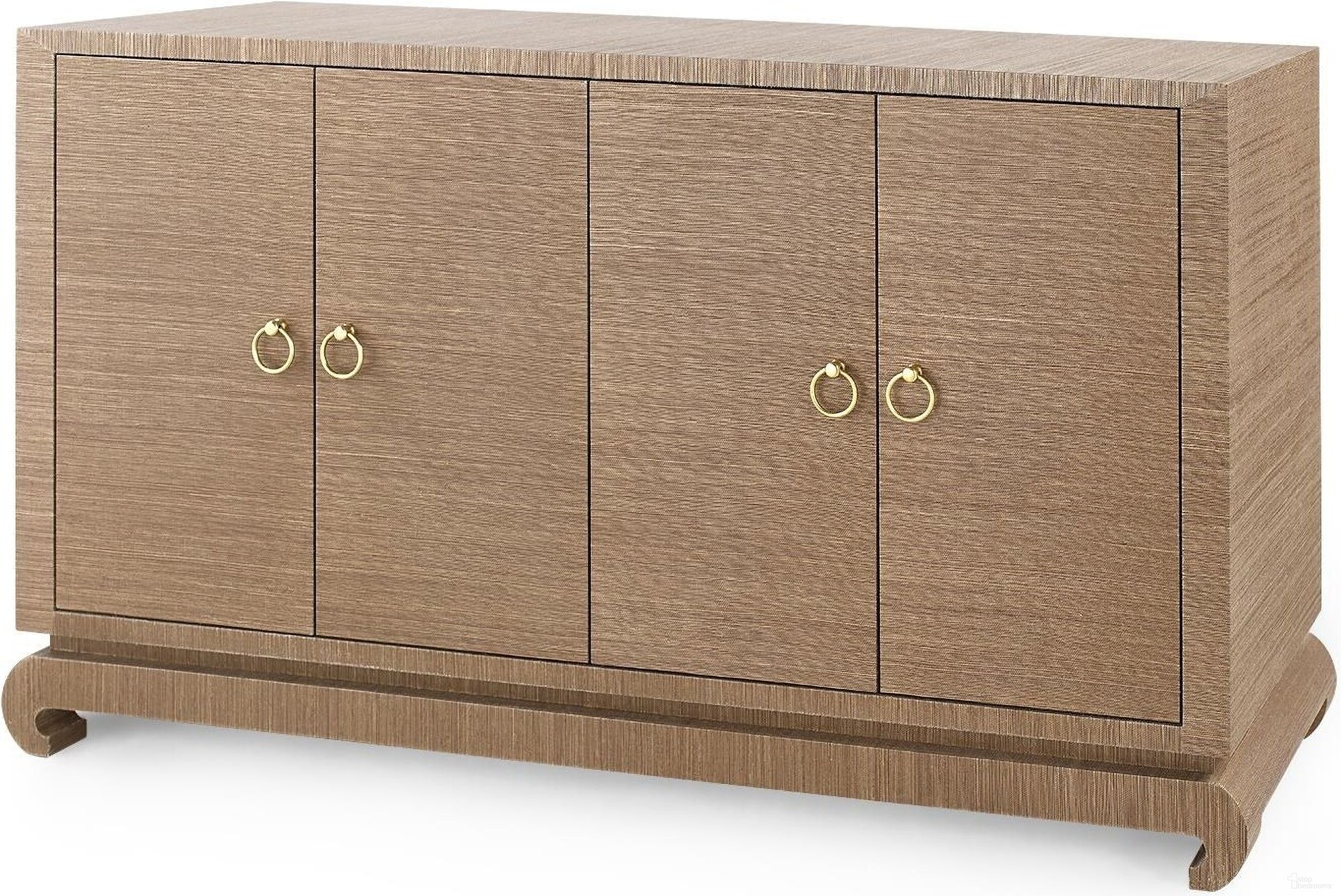 The appearance of Meredith 4-Door Cabinet In Flax Brown designed by Villa & House in the transitional interior design. This brown piece of furniture was selected by 1StopBedrooms from Meredith Collection to add a touch of cosiness and style into your home. Sku: MRD-450-464.