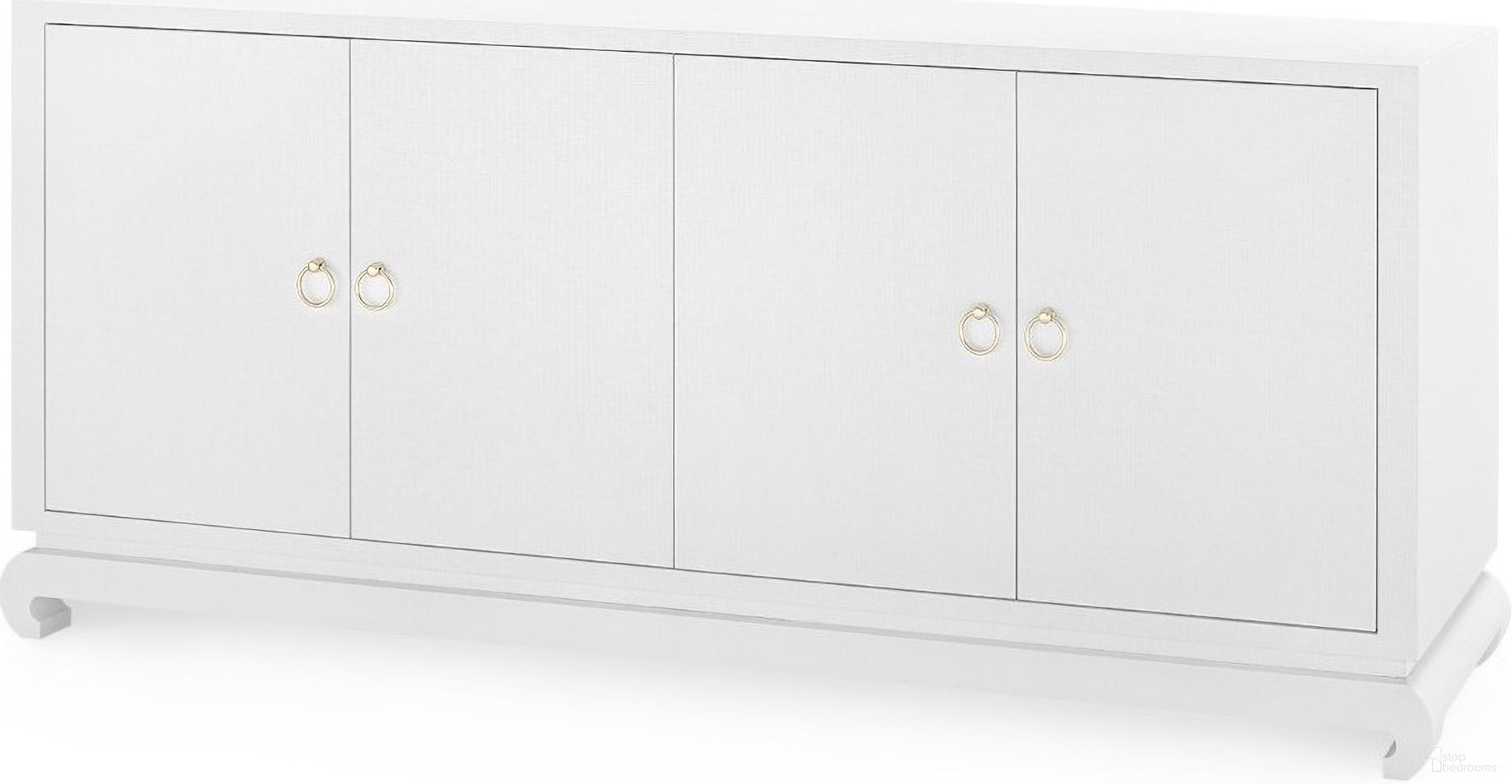 The appearance of Meredith Extra Large 4-Door Cabinet In Chiffon White designed by Villa & House in the transitional interior design. This white piece of furniture was selected by 1StopBedrooms from Meredith Collection to add a touch of cosiness and style into your home. Sku: MRD-460-59.
