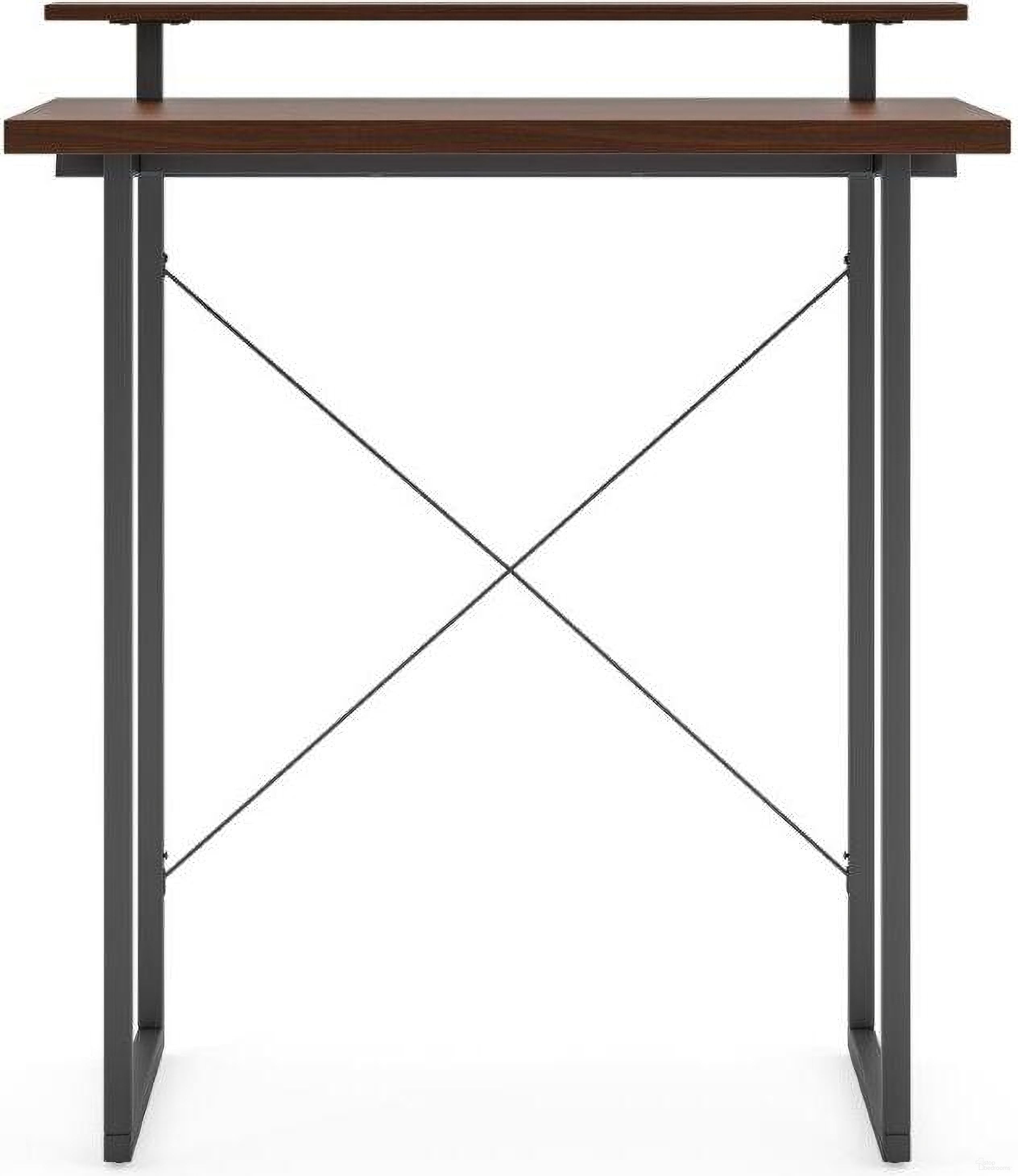 The appearance of Merge Brown Standing Desk with Monitor Stand designed by Homestyles in the modern / contemporary interior design. This brown piece of furniture was selected by 1StopBedrooms from Merge Collection to add a touch of cosiness and style into your home. Sku: 5450-172. Material: Wood.