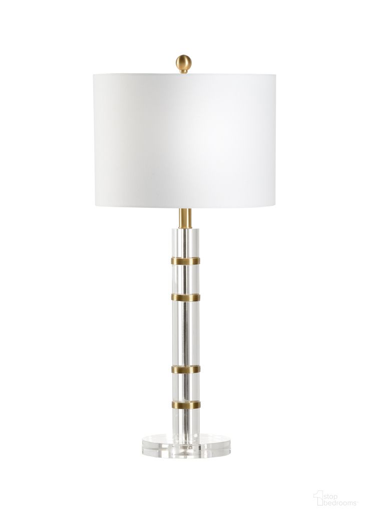 The appearance of Merida Crystal Lamp In Clear and Gold designed by Chelsea House in the transitional interior design. This clear/gold piece of furniture  was selected by 1StopBedrooms from Jamie Merida Collection to add a touch of cosiness and style into your home. Sku: 69974. Material: Acrylic.