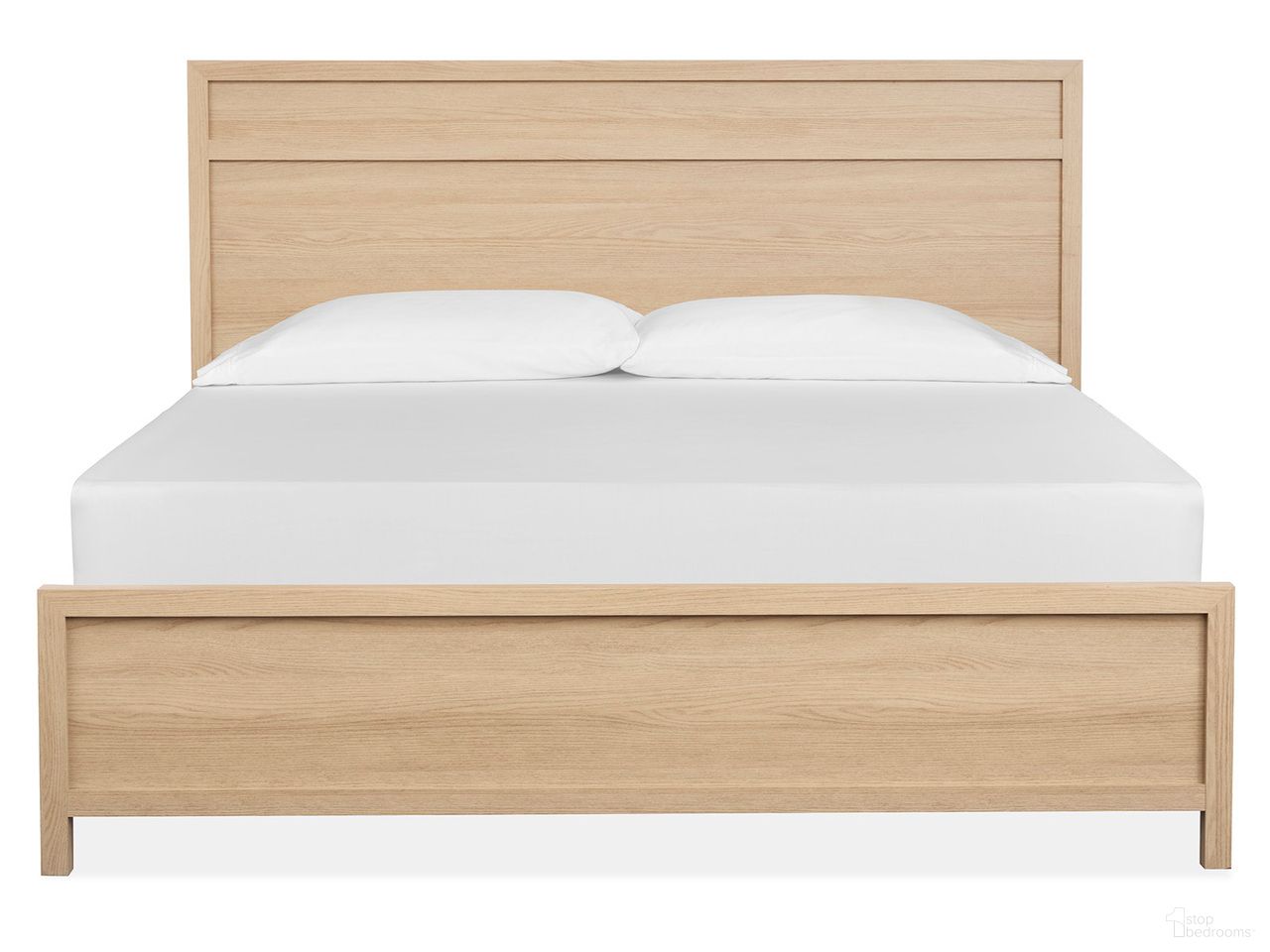 The appearance of Merrifield Queen Panel Bed In Sandstone Beige designed by Magnussen in the transitional interior design. This sandstone beige piece of furniture was selected by 1StopBedrooms from Merrifield Collection to add a touch of cosiness and style into your home. Sku: B5906-54H;B5906-54F;B5906-54R. Bed Type: Panel Bed. Bed Size: Queen. Material: Laminate.