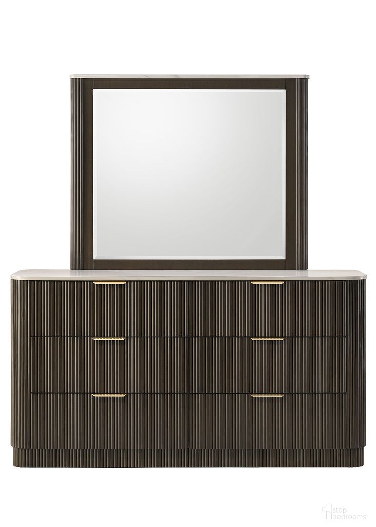 The appearance of Merthyr Dresser In Dark Walnut designed by Furniture of America in the modern / contemporary interior design. This dark walnut piece of furniture  was selected by 1StopBedrooms from Merthyr Collection to add a touch of cosiness and style into your home. Sku: FM72014DW-D. Material: Rubberwood.