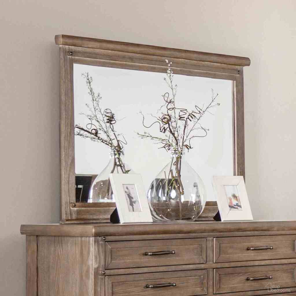 The appearance of Merthyr Mirror In Brown designed by Furniture of America in the transitional interior design. This brown piece of furniture was selected by 1StopBedrooms from Merthyr Collection to add a touch of cosiness and style into your home. Sku: FM7431BR-M. Material: Solid Wood.