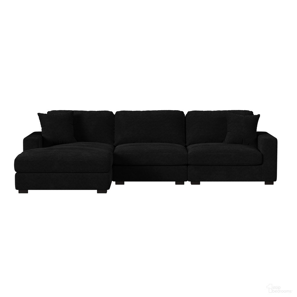 The appearance of Mesa 3-Piece Sectional Set with LHF Chaise In Black designed by Picket House in the transitional interior design. This black piece of furniture was selected by 1StopBedrooms from Mesa Collection to add a touch of cosiness and style into your home. Sku: U-8540-9446-150;U-8540-9446-103;U-8540-9446-147. Material: Polyester. Orientation: LAF. Layout: LAF.