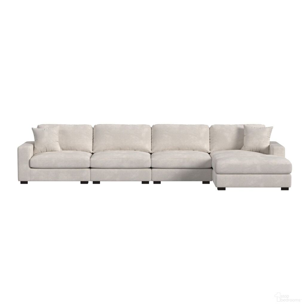 The appearance of Mesa Modular 4-Piece Sectional Set with RHF Chaise In Beige designed by Picket House in the transitional interior design. This beige piece of furniture was selected by 1StopBedrooms from Mesa Collection to add a touch of cosiness and style into your home. Sku: U-8540-9440-157;U-8540-9440-103;U-8540-9440-103;U-8540-9440-140. Material: Polyester. Orientation: RAF.