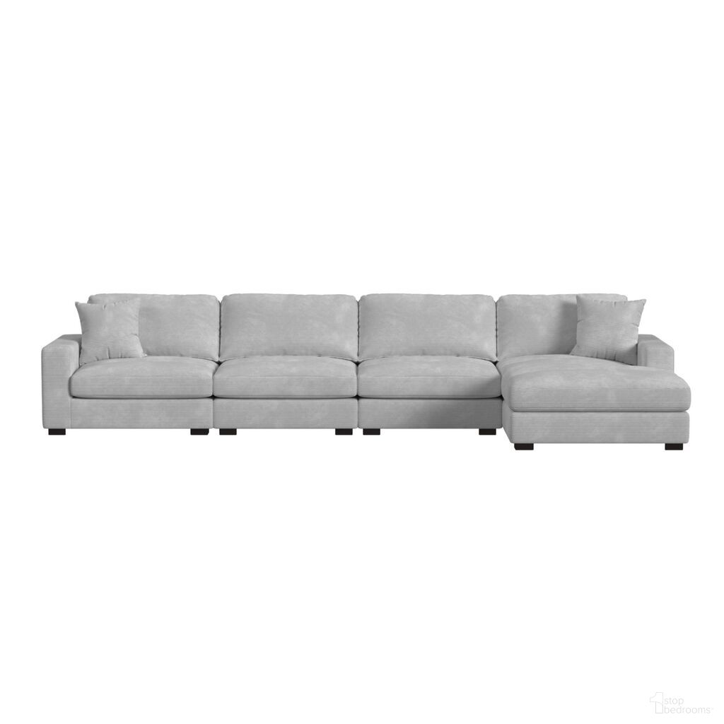 Mesa Modular 4-Piece Sectional Set with RHF Chaise In Stone