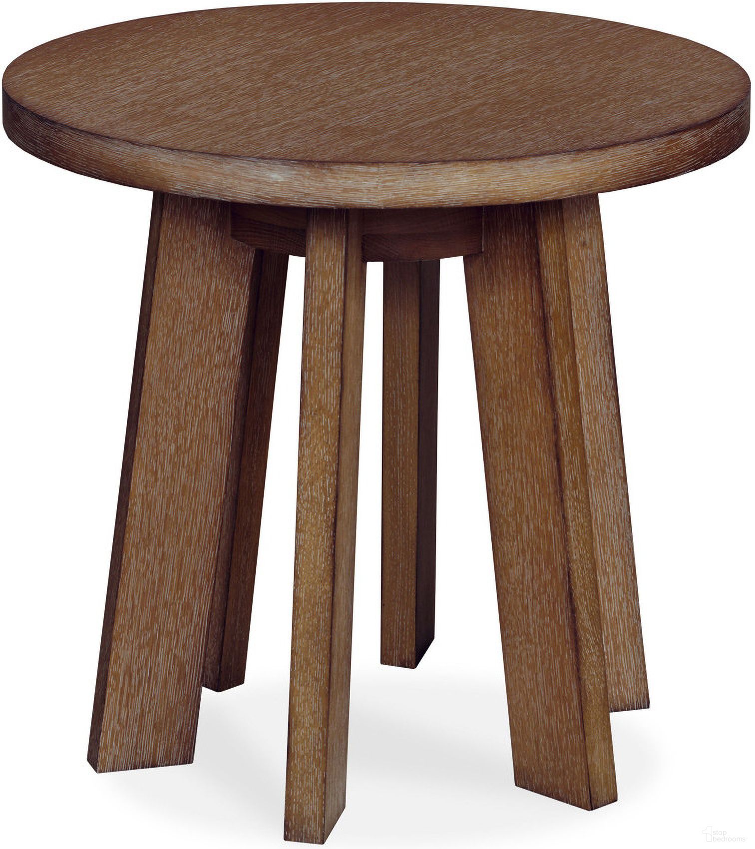 The appearance of Mesa Stocked Baymont Chairside Table In Brown designed by Century Furniture in the transitional interior design. This brown piece of furniture was selected by 1StopBedrooms from Mesa Collection to add a touch of cosiness and style into your home. Sku: 70A-623-V1. Material: Oak Veneer.