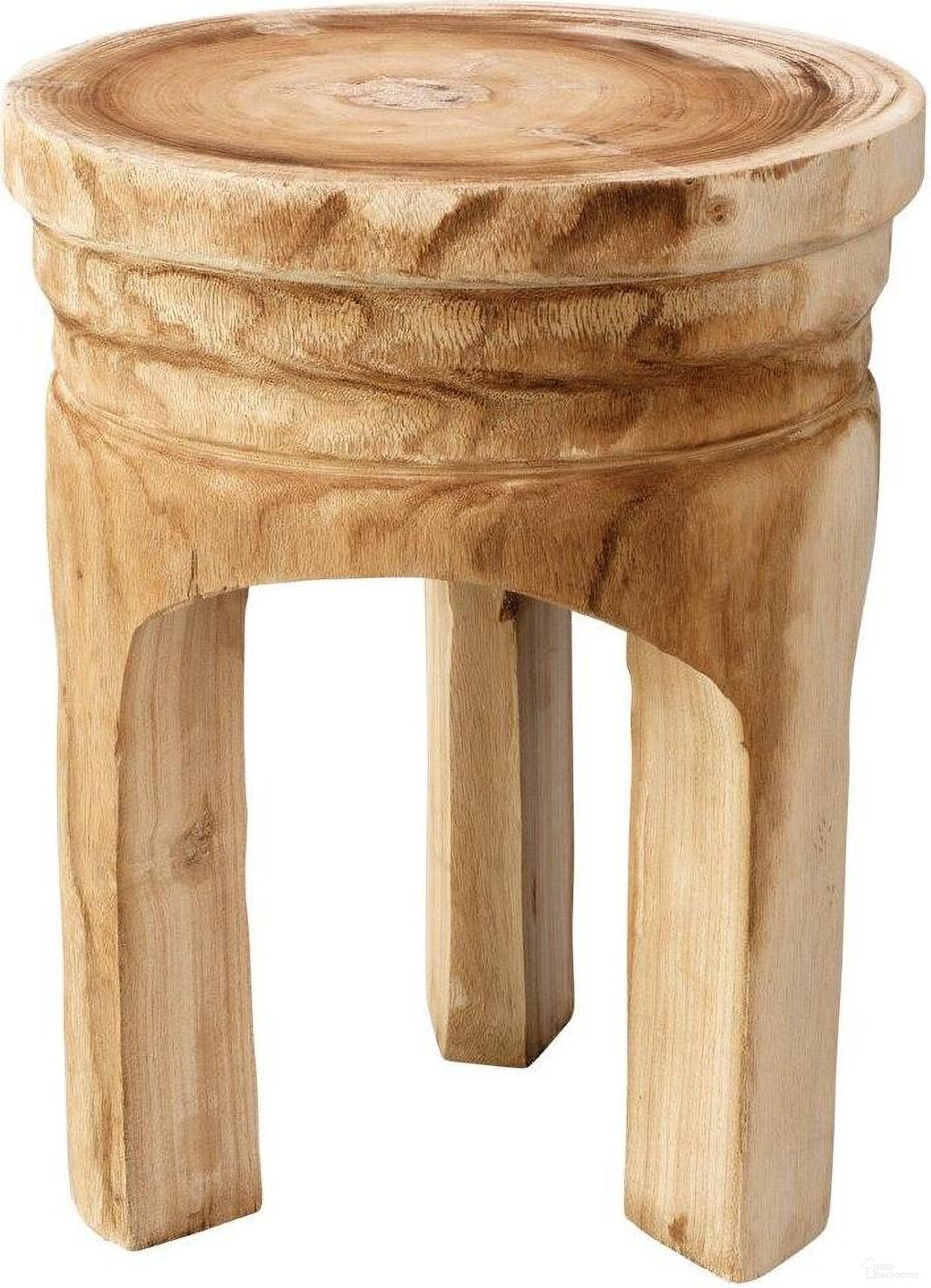 The appearance of Mesa Wooden Stool designed by Jamie Young Company in the coastal interior design. This natural wood piece of furniture  was selected by 1StopBedrooms from Mesa Collection to add a touch of cosiness and style into your home. Sku: 20MESA-STWD. Material: Wood.