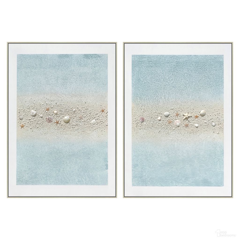 Mesmerizing Beachcomber Tranquility Canvas Wall Art Set of 2 In Multi