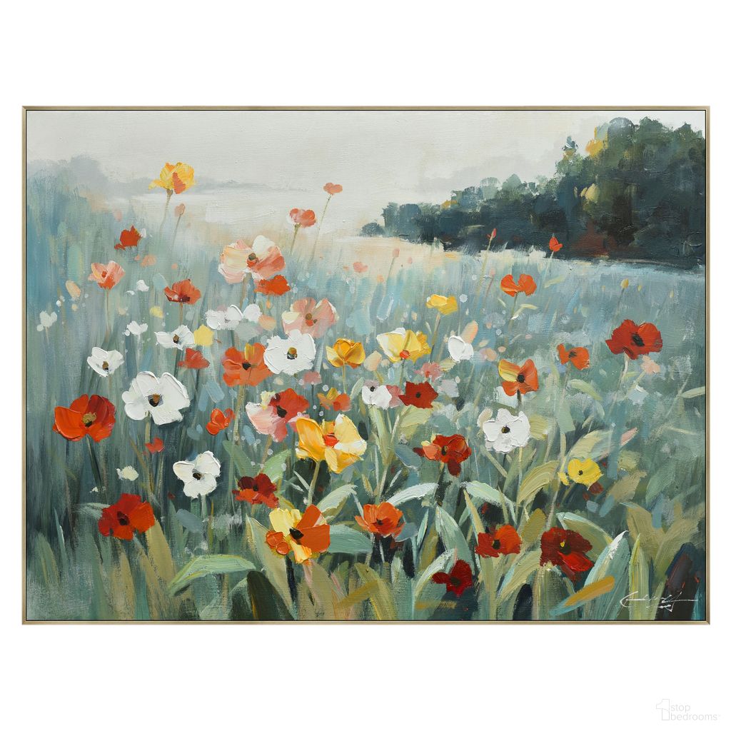 Mesmerizing Poppy Fields Canvas Wall Art In Multi
