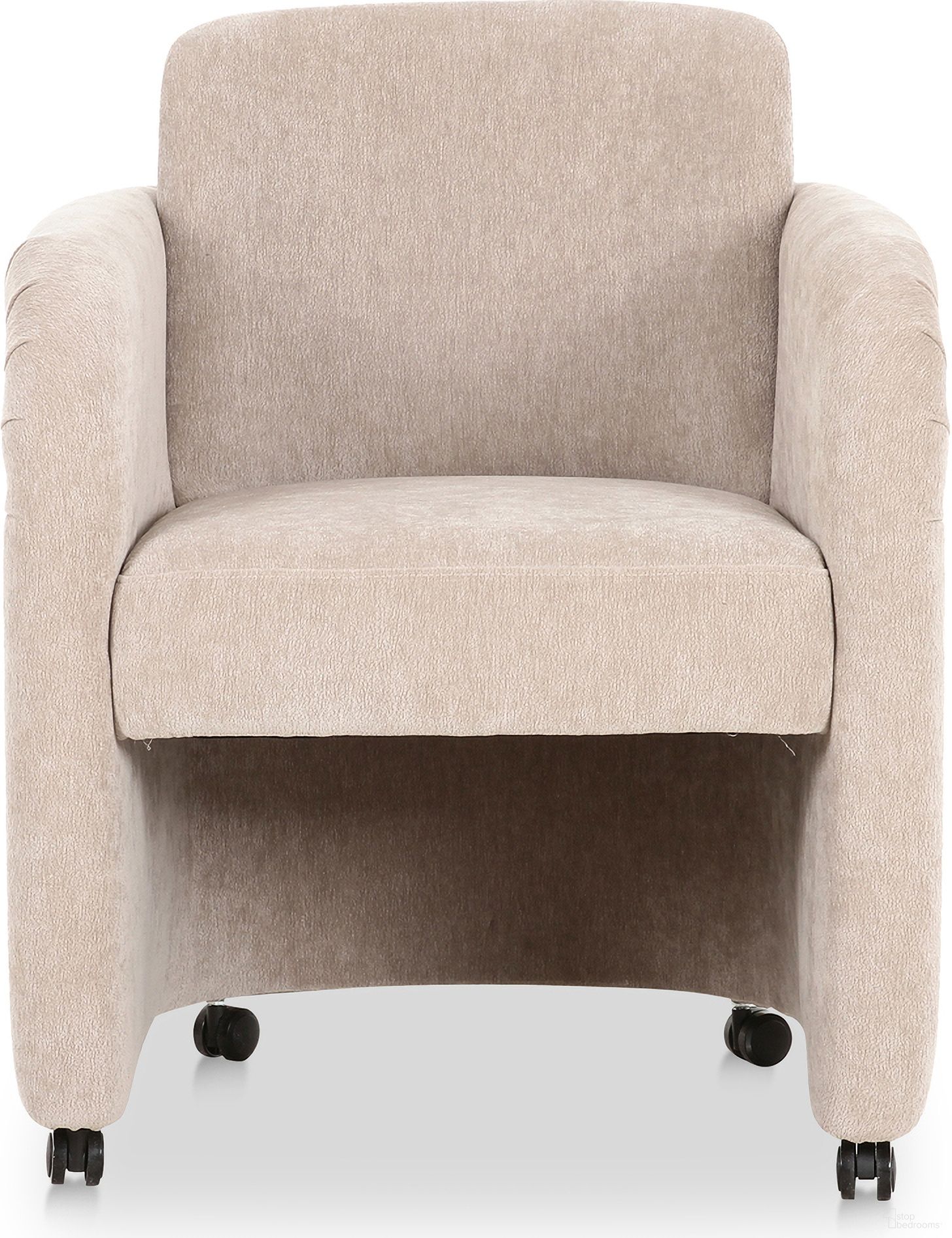 Mesto Rolling Dining Chair In Taupe