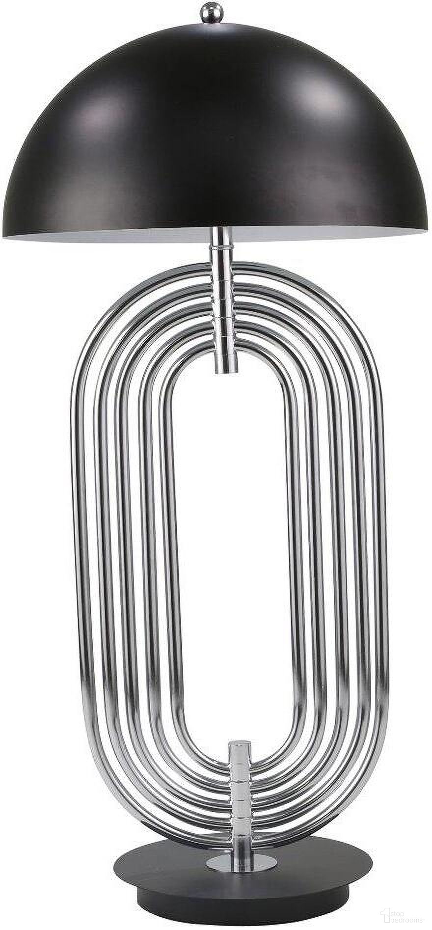Metal 28 Inch Art Deco Table Lamp In Silver