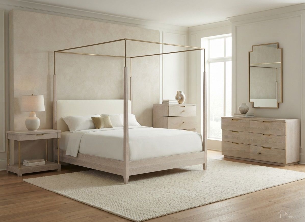 Metal Canopy Poster Bedroom Set In Sand