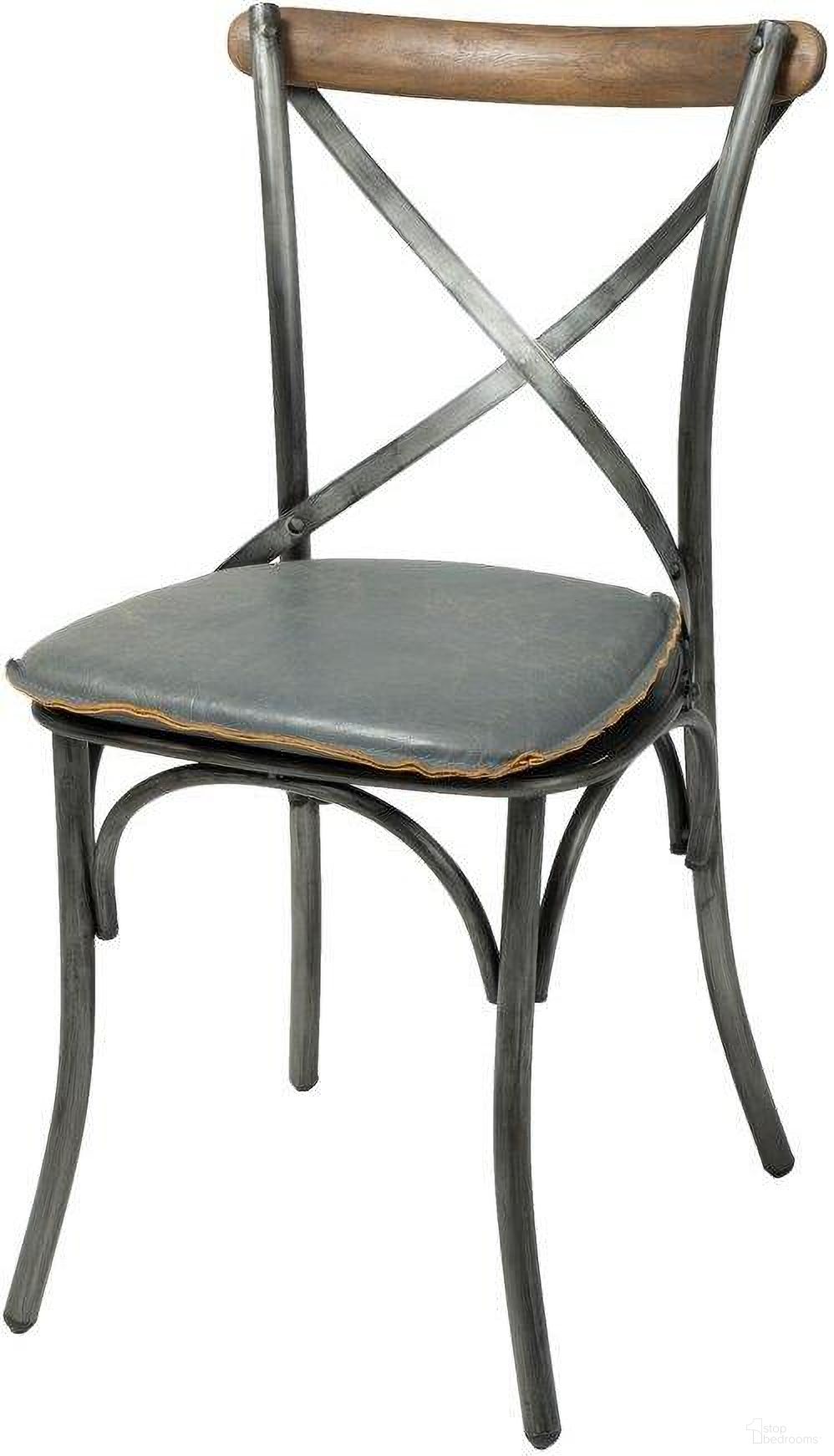 The appearance of Metal Crossback Chair Set of 2 With Grey Seat Cushion designed by LH Imports in the industrial interior design. This grey piece of furniture was selected by 1StopBedrooms from Bistro Collection to add a touch of cosiness and style into your home. Sku: CLA-03G. Material: Metal. Chair Type: Side Chair.