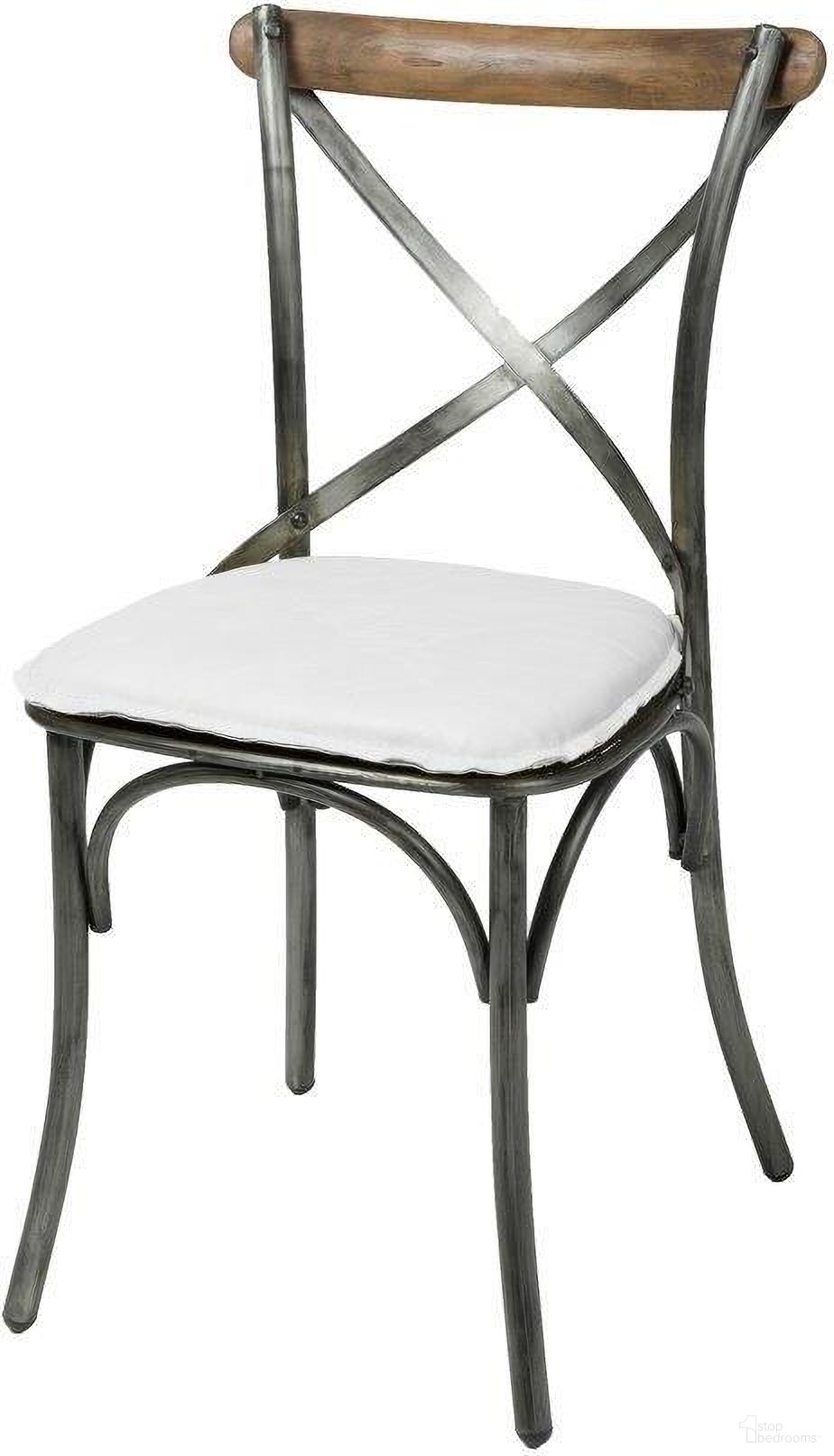 The appearance of Metal Crossback Chair Set of 2 With White Seat Cushion designed by LH Imports in the industrial interior design. This white piece of furniture was selected by 1StopBedrooms from Bistro Collection to add a touch of cosiness and style into your home. Sku: CLA-03W. Material: Metal. Chair Type: Side Chair.