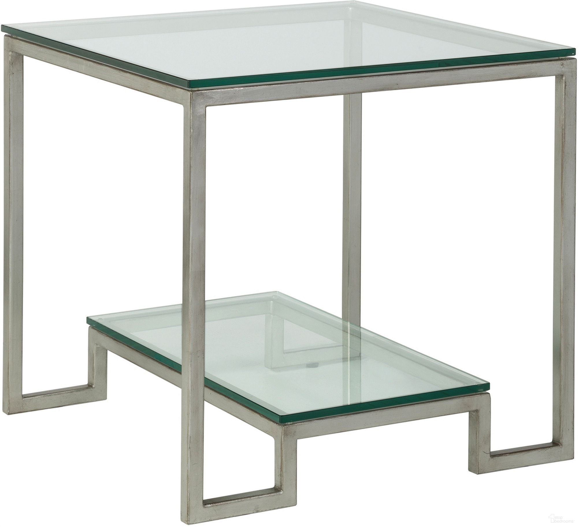 The appearance of Metal Designs Bonaire Square End Table In Silver Leaf designed by Artistica Home in the transitional interior design. This silver leaf piece of furniture was selected by 1StopBedrooms from Metal Designs Collection to add a touch of cosiness and style into your home. Sku: 2016-957-47. Material: Metal.
