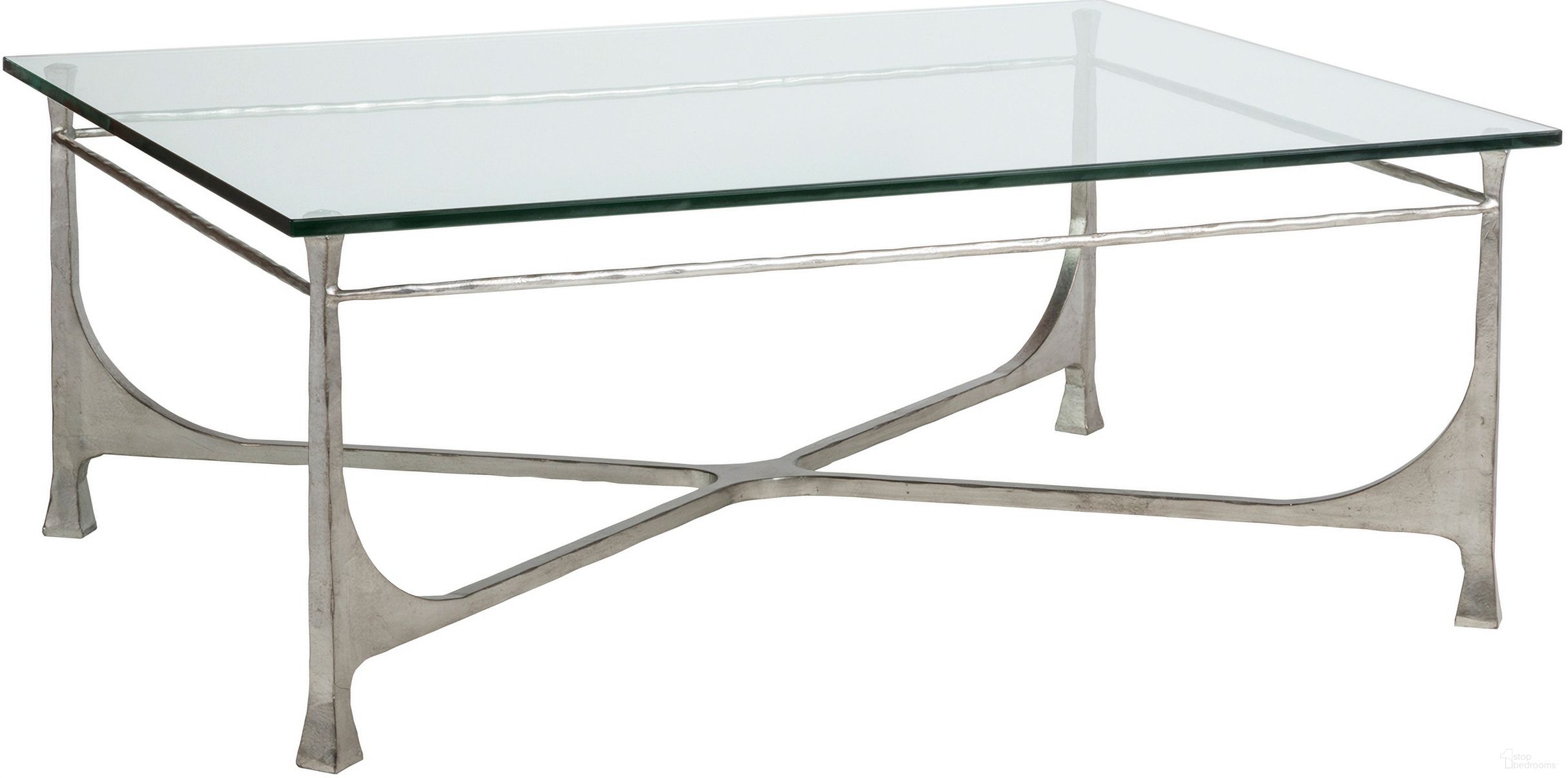 The appearance of Metal Designs Bruno Rectangular Cocktail Table In Silver Leaf designed by Artistica Home in the transitional interior design. This silver leaf piece of furniture  was selected by 1StopBedrooms from Metal Designs Collection to add a touch of cosiness and style into your home. Sku: 2231-945-47. Material: Metal.