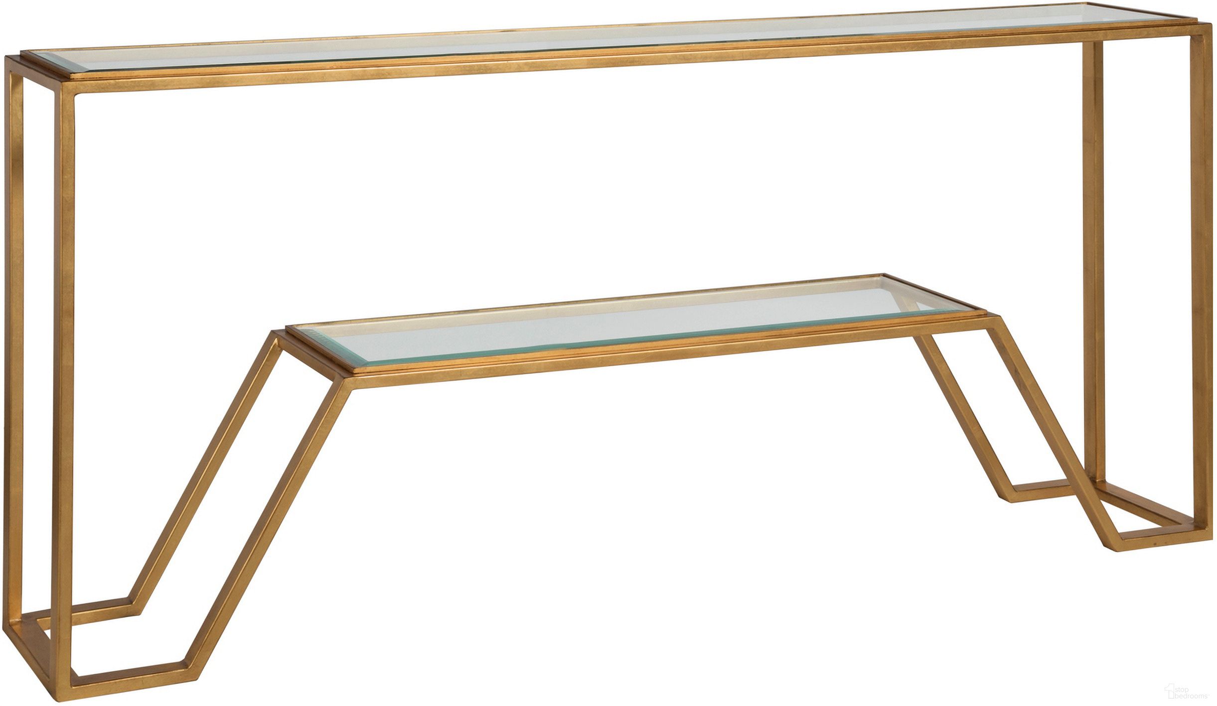 The appearance of Metal Designs Byron Console In Gold designed by Artistica Home in the modern / contemporary interior design. This gold piece of furniture was selected by 1StopBedrooms from Metal Designs Collection to add a touch of cosiness and style into your home. Sku: 2230-966-48. Material: Metal.