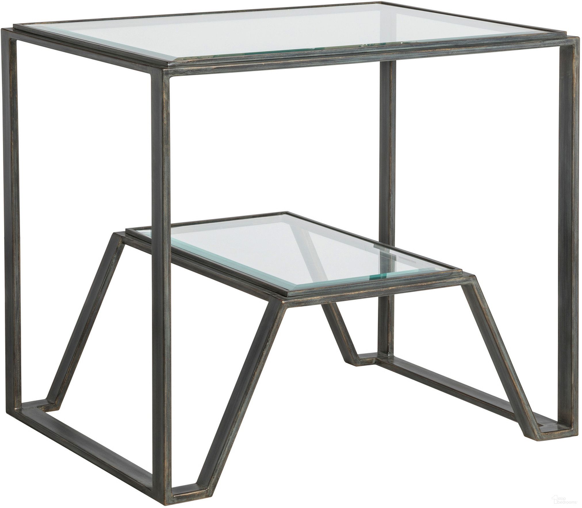 The appearance of Metal Designs Byron Rectangular End Table In St. Laurent designed by Artistica Home in the modern / contemporary interior design. This st. laurent piece of furniture was selected by 1StopBedrooms from Metal Designs Collection to add a touch of cosiness and style into your home. Sku: 2230-955-44. Material: Metal.