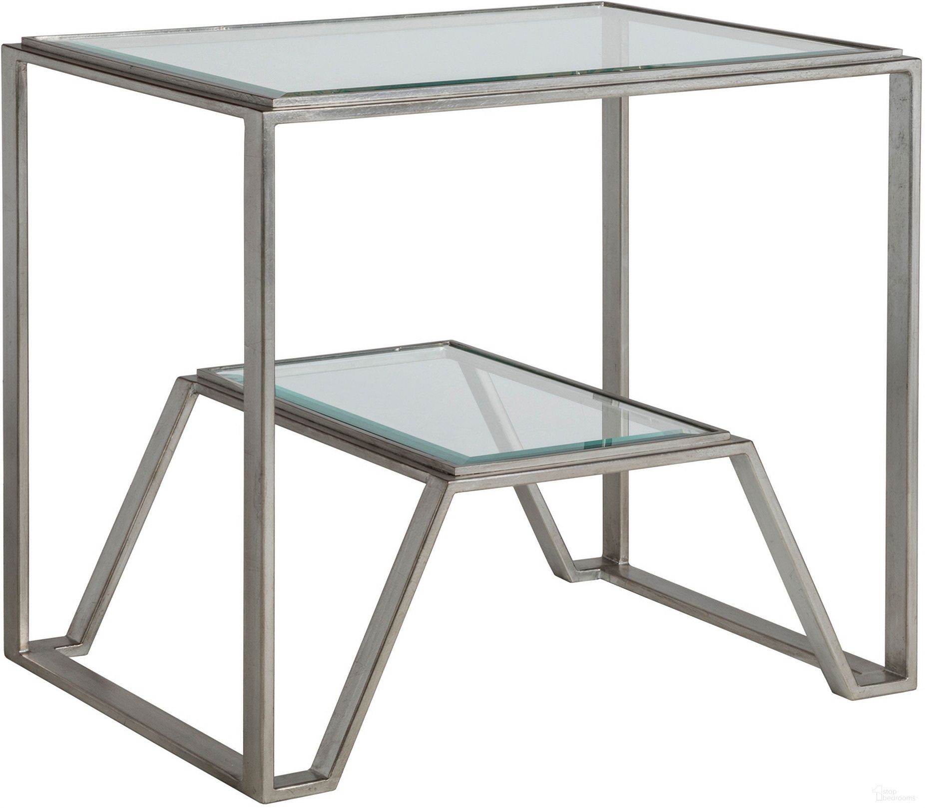 The appearance of Metal Designs Byron Rectangular End Table In Silver Leaf designed by Artistica Home in the modern / contemporary interior design. This silver leaf piece of furniture was selected by 1StopBedrooms from Metal Designs Collection to add a touch of cosiness and style into your home. Sku: 2230-955-47. Material: Metal.
