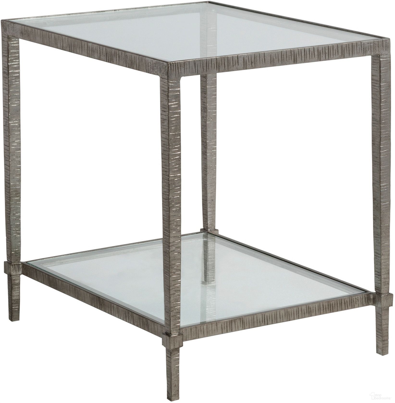 The appearance of Metal Designs Claret Rectangular End Table In Silver Leaf designed by Artistica Home in the traditional interior design. This silver leaf piece of furniture  was selected by 1StopBedrooms from Metal Designs Collection to add a touch of cosiness and style into your home. Sku: 2233-953-47. Material: Metal.