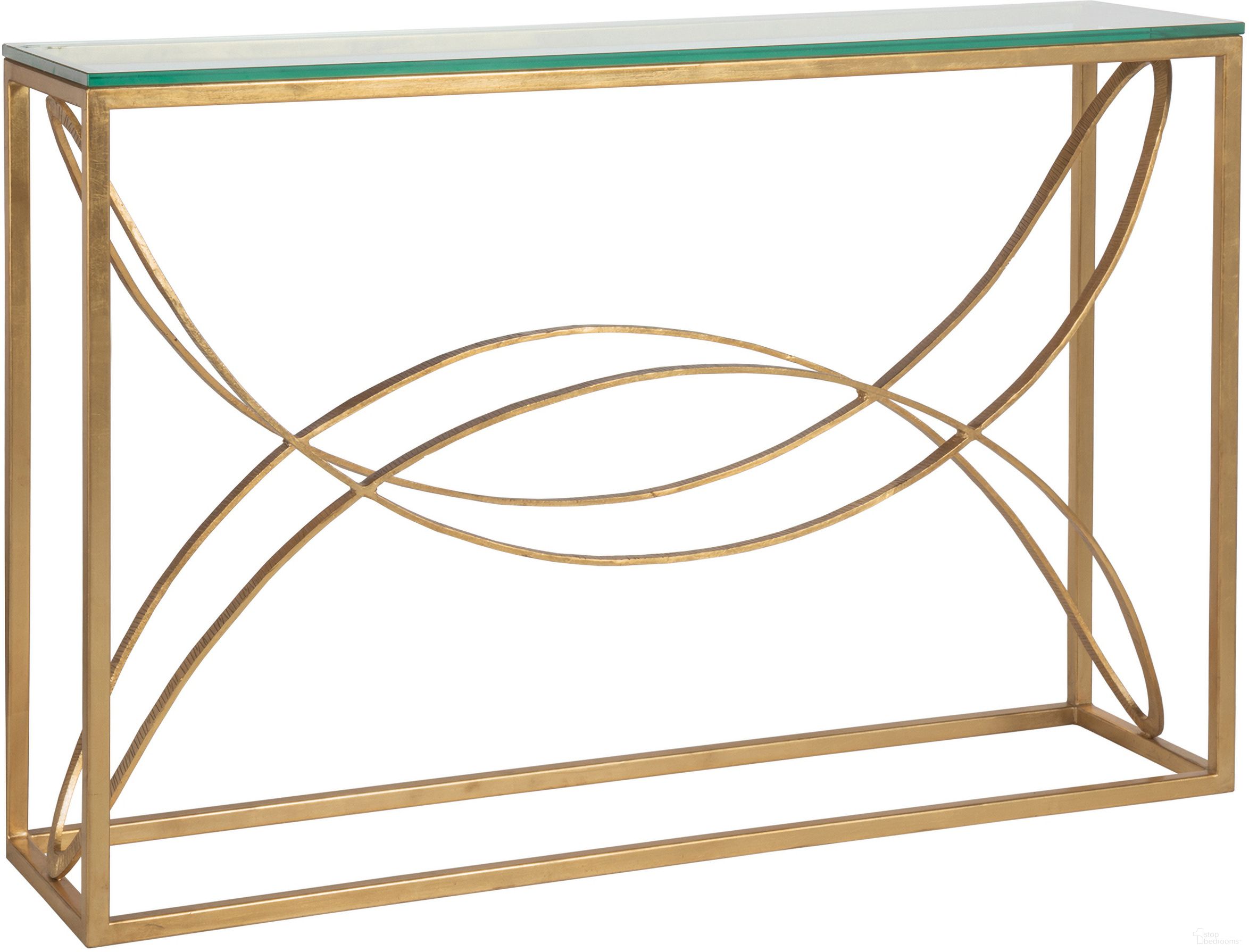 The appearance of Metal Designs Ellipse Console In Gold designed by Artistica Home in the modern / contemporary interior design. This gold piece of furniture was selected by 1StopBedrooms from Metal Designs Collection to add a touch of cosiness and style into your home. Sku: 2234-966-48. Material: Metal.