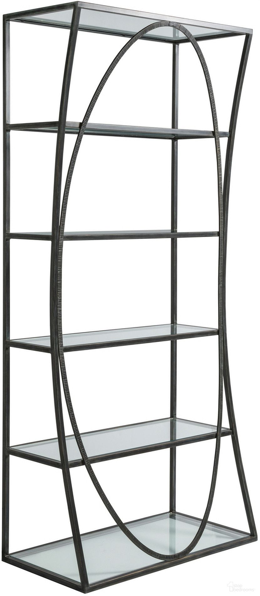 The appearance of Metal Designs Ellipse Etagere In St. Laurent designed by Artistica Home in the modern / contemporary interior design. This st. laurent piece of furniture was selected by 1StopBedrooms from Metal Designs Collection to add a touch of cosiness and style into your home. Sku: 2234-991-44. Material: Metal.