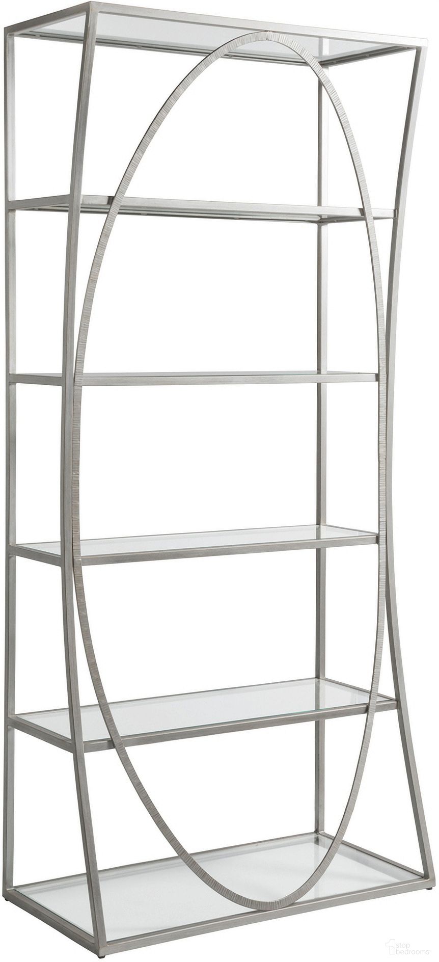 The appearance of Metal Designs Ellipse Etagere In Argento designed by Artistica Home in the modern / contemporary interior design. This argento piece of furniture was selected by 1StopBedrooms from Metal Designs Collection to add a touch of cosiness and style into your home. Sku: 2234-991-46. Material: Metal.