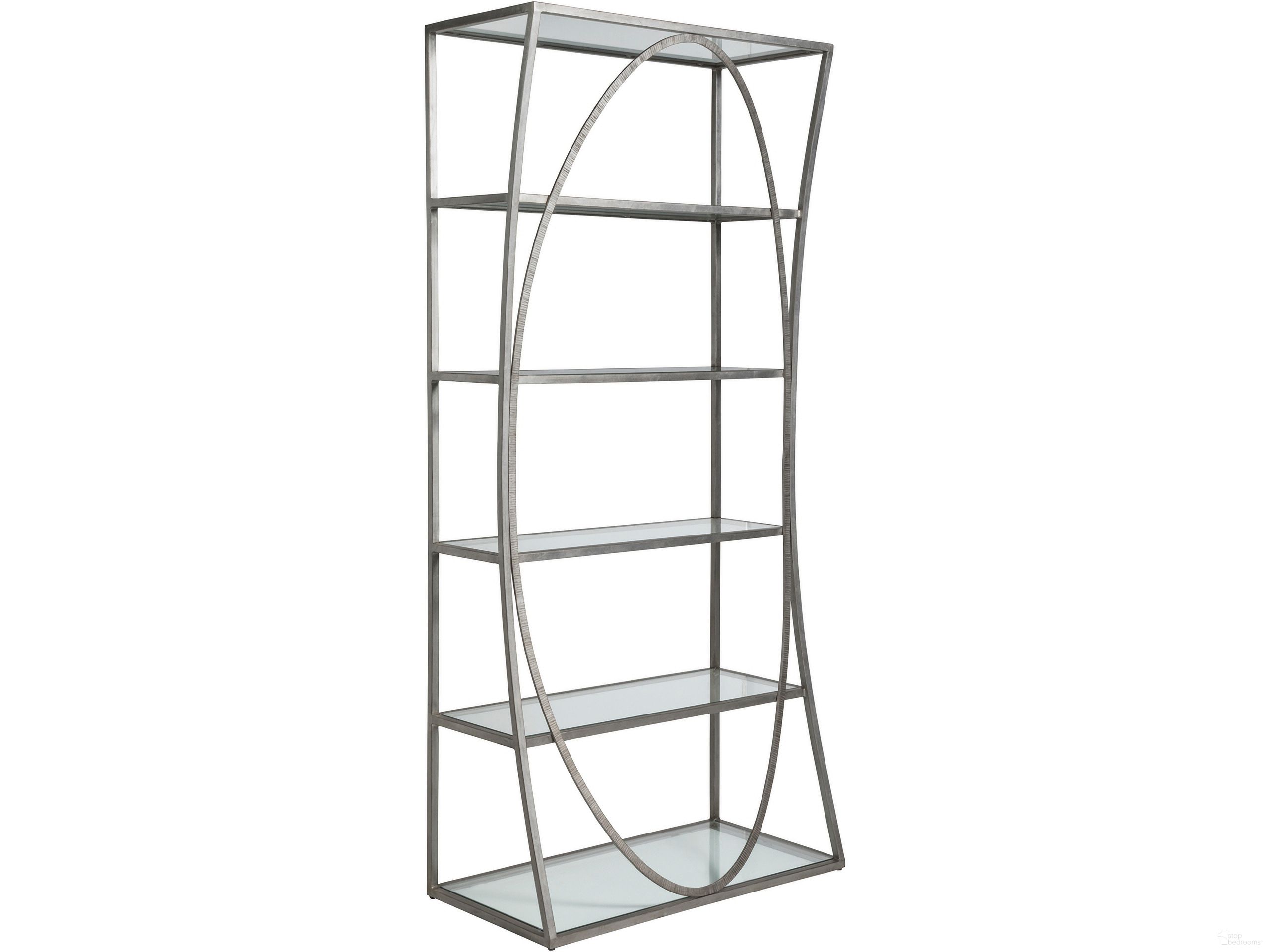 The appearance of Metal Designs Ellipse Etagere In Silver Leaf designed by Artistica Home in the modern / contemporary interior design. This silver leaf piece of furniture was selected by 1StopBedrooms from Metal Designs Collection to add a touch of cosiness and style into your home. Sku: 2234-991-47. Material: Metal.