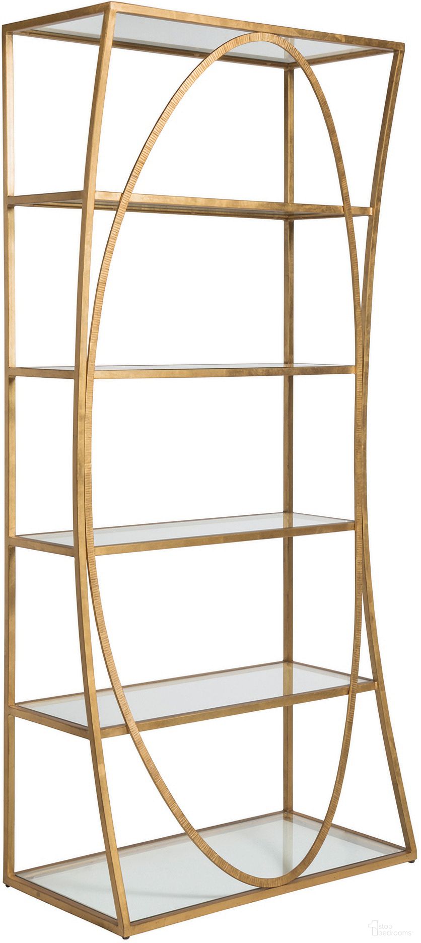 The appearance of Metal Designs Ellipse Etagere In Gold designed by Artistica Home in the modern / contemporary interior design. This gold piece of furniture was selected by 1StopBedrooms from Metal Designs Collection to add a touch of cosiness and style into your home. Sku: 2234-991-48. Material: Metal.