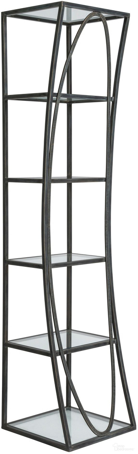 The appearance of Metal Designs Ellipse Slim Etagere In St. Laurent designed by Artistica Home in the modern / contemporary interior design. This st. laurent piece of furniture  was selected by 1StopBedrooms from Metal Designs Collection to add a touch of cosiness and style into your home. Sku: 2234-990-44. Material: Metal.