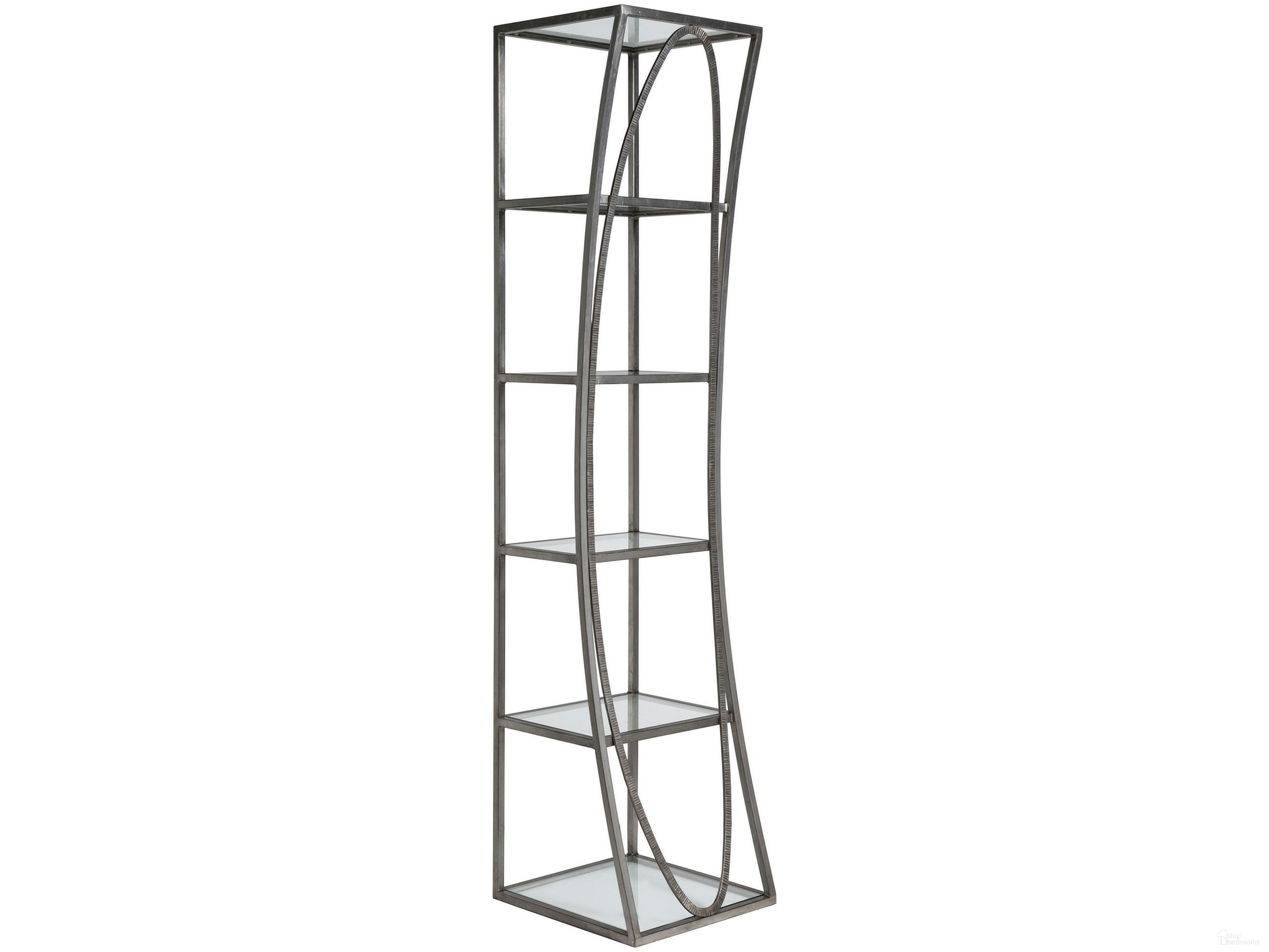 The appearance of Metal Designs Ellipse Slim Etagere In Silver Leaf designed by Artistica Home in the modern / contemporary interior design. This silver leaf piece of furniture was selected by 1StopBedrooms from Metal Designs Collection to add a touch of cosiness and style into your home. Sku: 2234-990-47. Material: Metal.