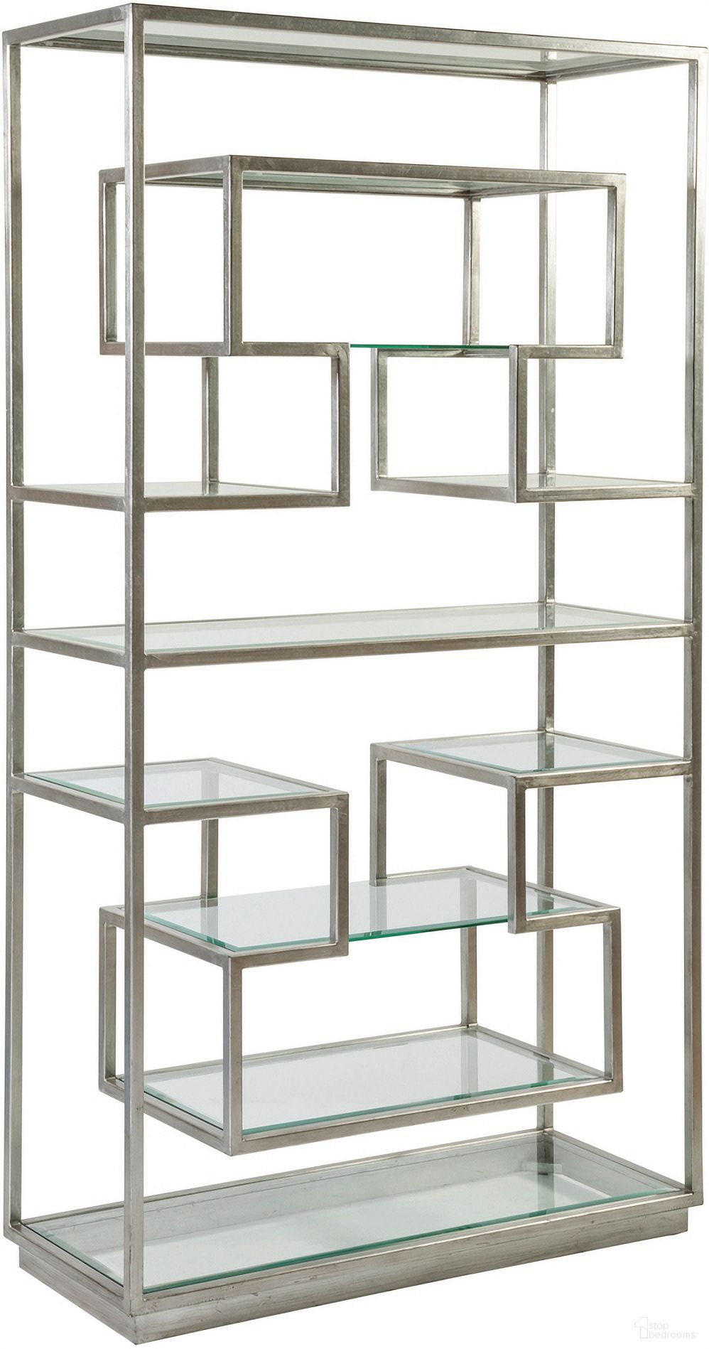 The appearance of Metal Designs Holden Etagere In Silver Leaf designed by Artistica Home in the transitional interior design. This silver leaf piece of furniture was selected by 1StopBedrooms from Metal Designs Collection to add a touch of cosiness and style into your home. Sku: 2012-990-47. Material: Metal.