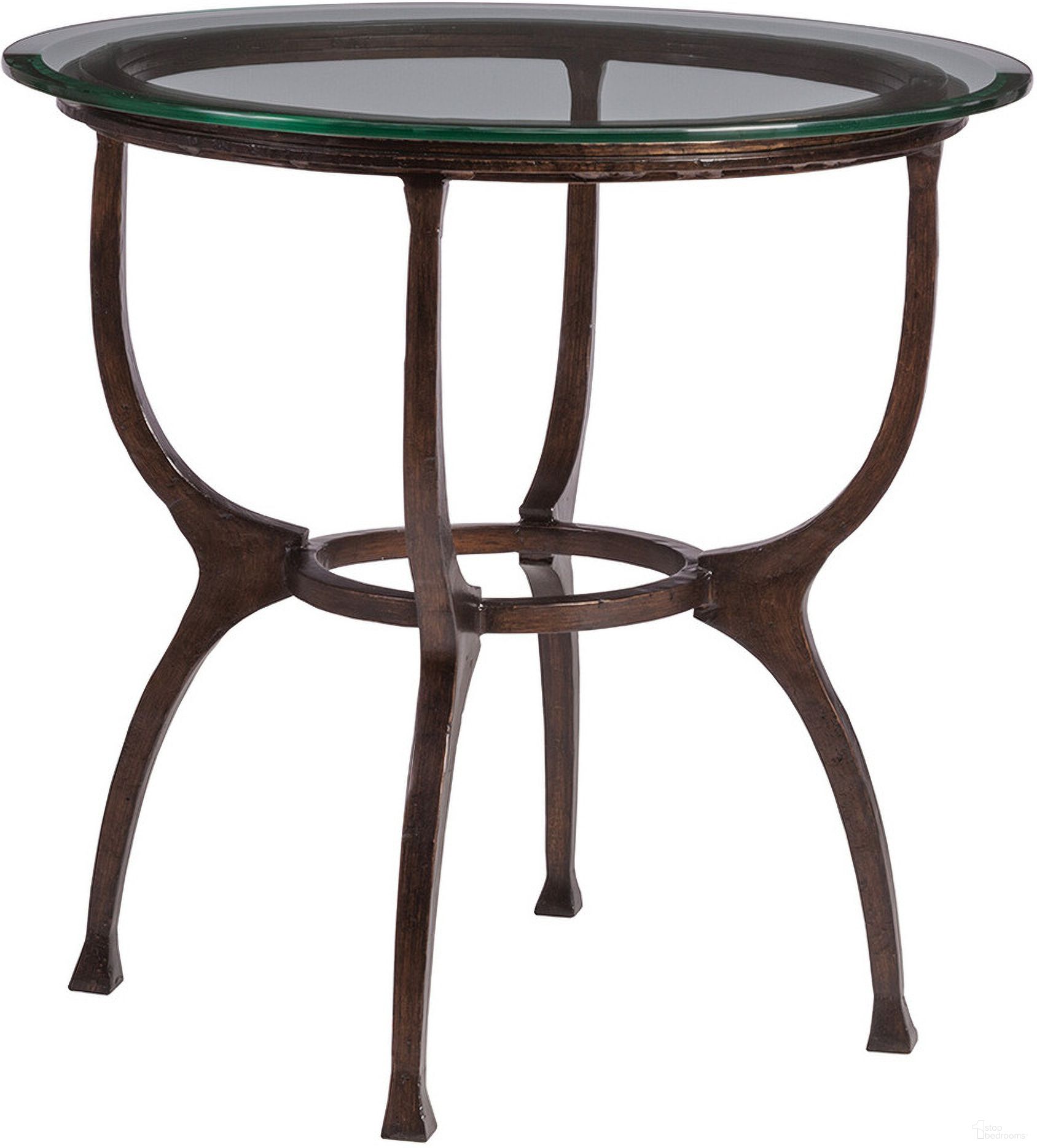 The appearance of Metal Designs Patois Round End Table In Antique Copper designed by Artistica Home in the transitional interior design. This antique copper piece of furniture  was selected by 1StopBedrooms from Metal Designs Collection to add a touch of cosiness and style into your home. Sku: 2014-953-43. Material: Metal.