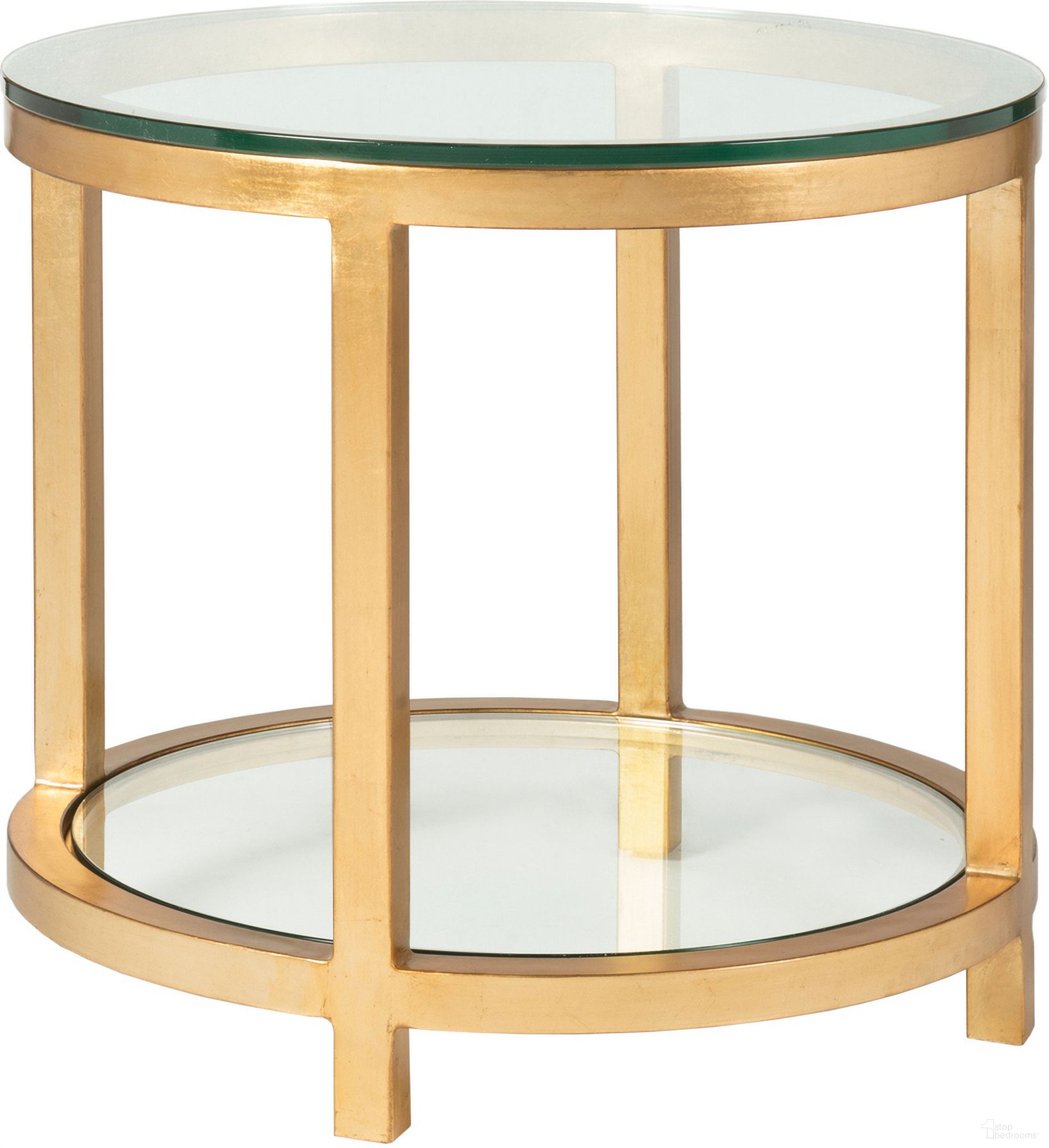 The appearance of Metal Designs Per Se Round End Table In Gold designed by Artistica Home in the transitional interior design. This gold piece of furniture  was selected by 1StopBedrooms from Metal Designs Collection to add a touch of cosiness and style into your home. Sku: 2013-950-48. Material: Metal.