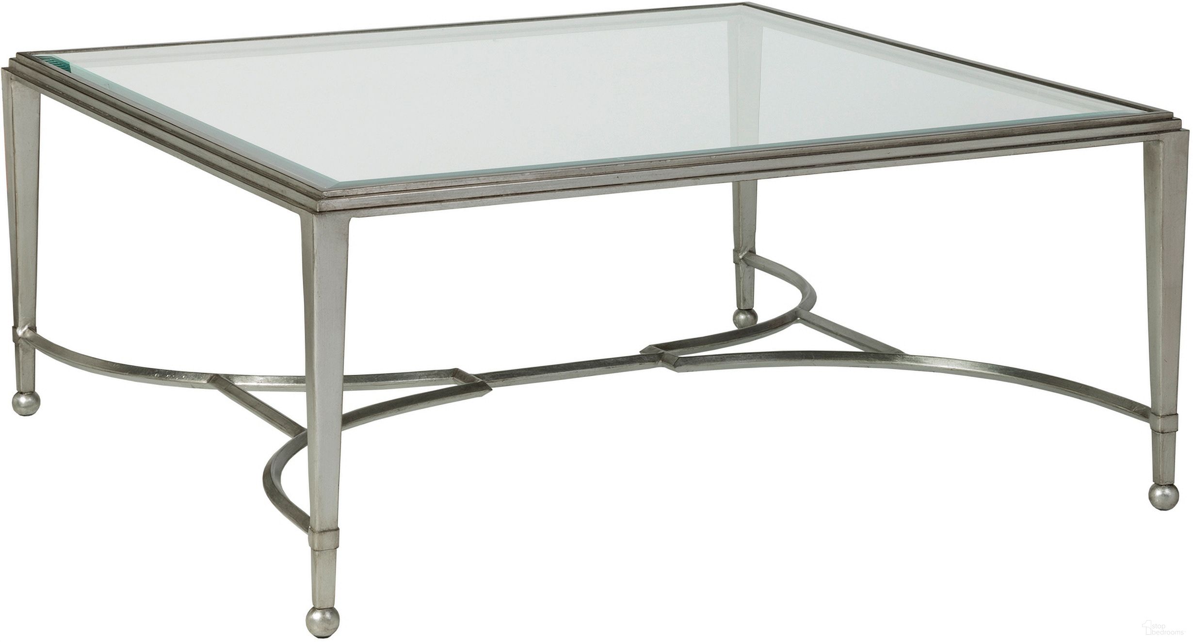 The appearance of Metal Designs Sangiovese Square Cocktail Table In Silver Leaf designed by Artistica Home in the transitional interior design. This silver leaf piece of furniture  was selected by 1StopBedrooms from Metal Designs Collection to add a touch of cosiness and style into your home. Sku: 2011-947-47. Material: Metal.