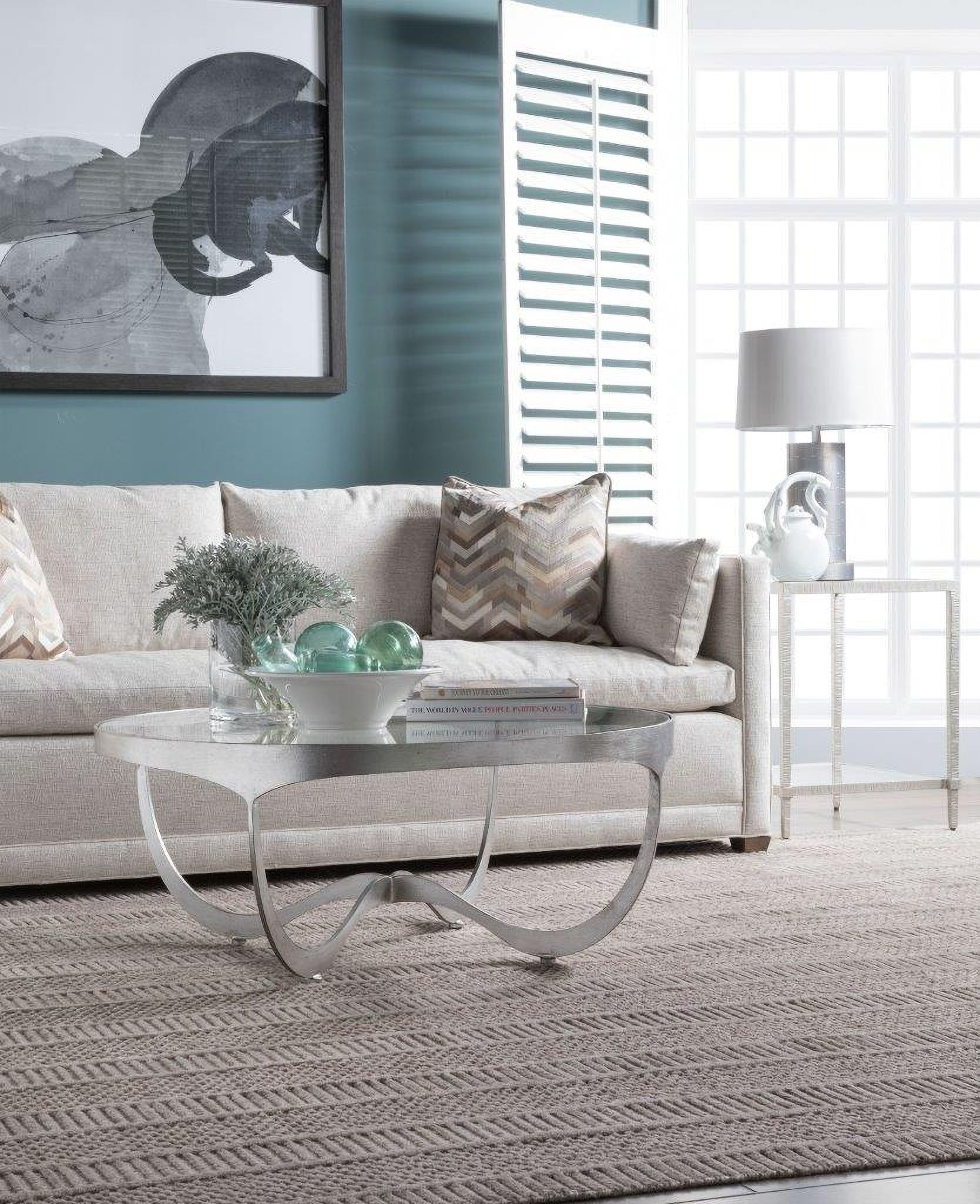 The appearance of Metal Designs Silver Leaf Sophie Round Occasional Table Set designed by Artistica Home in the modern / contemporary interior design. This silver leaf piece of furniture  was selected by 1StopBedrooms from Metal Designs Collection to add a touch of cosiness and style into your home. Sku: 2232-943-47;2232-953-47. Material: Metal.