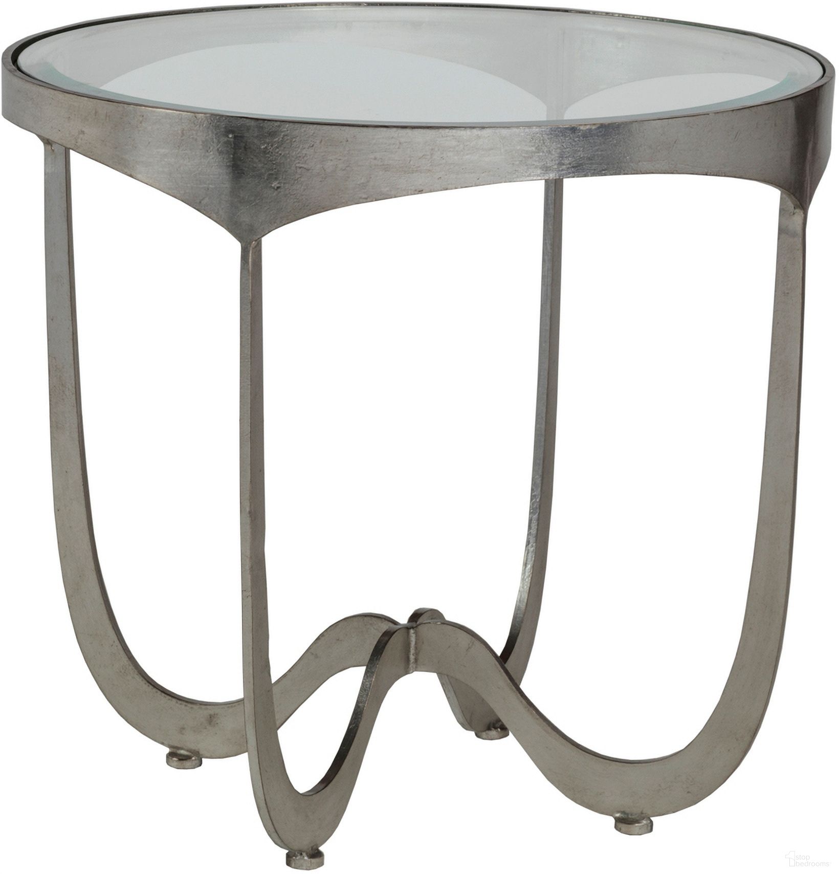 The appearance of Metal Designs Sophie Round End Table In Silver Leaf designed by Artistica Home in the modern / contemporary interior design. This silver leaf piece of furniture  was selected by 1StopBedrooms from Metal Designs Collection to add a touch of cosiness and style into your home. Sku: 2232-953-47. Material: Metal.