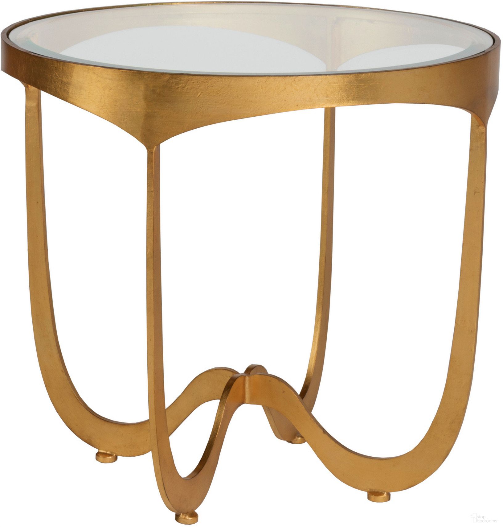 Metal Designs Sophie Round End Table In Gold
