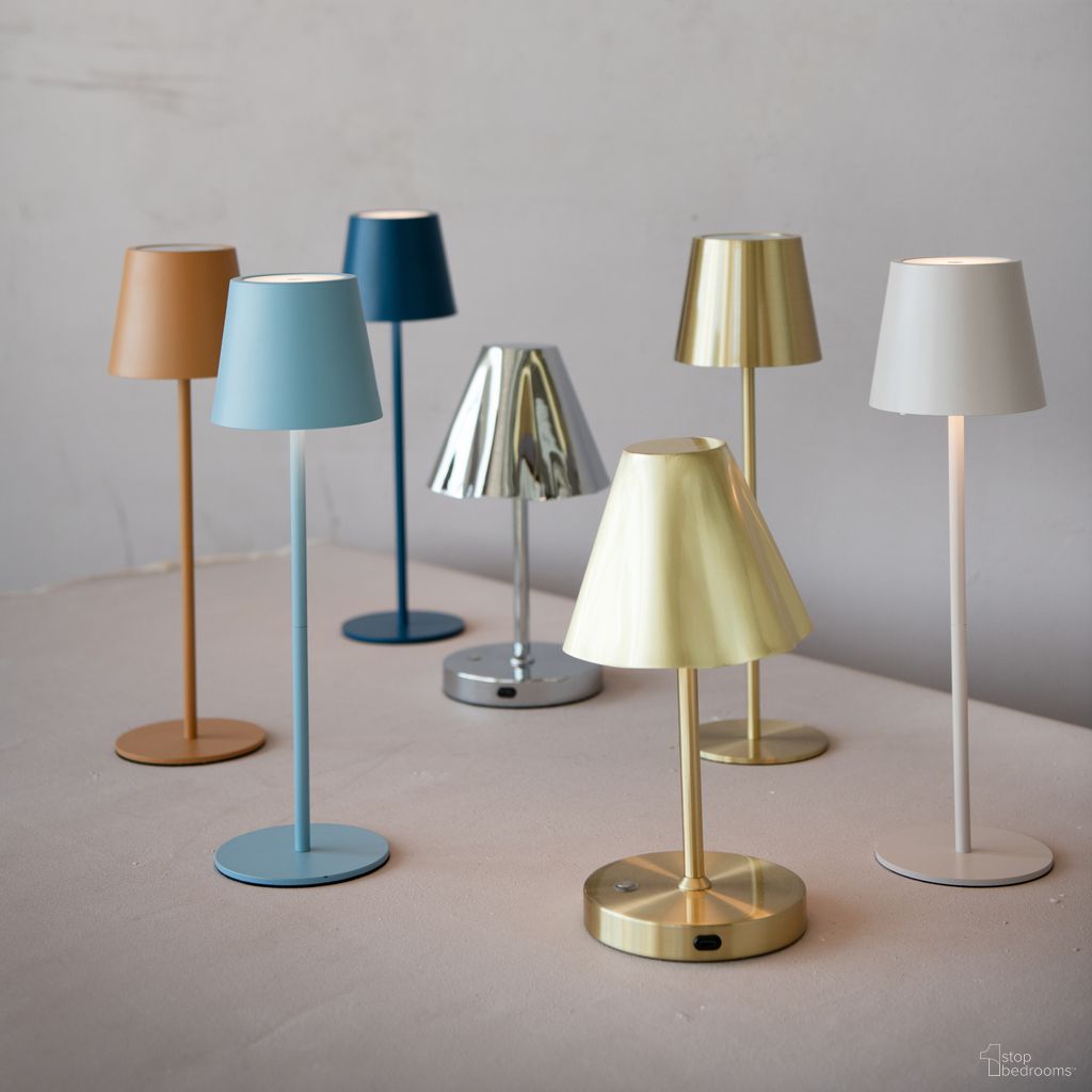 The appearance of Metal LED Rechargeable Table Lamp with Touch Sensor In White designed by Bloomingville in the modern / contemporary interior design. This white piece of furniture was selected by 1StopBedrooms from to add a touch of cosiness and style into your home. Sku: AH3754. Material: Iron.