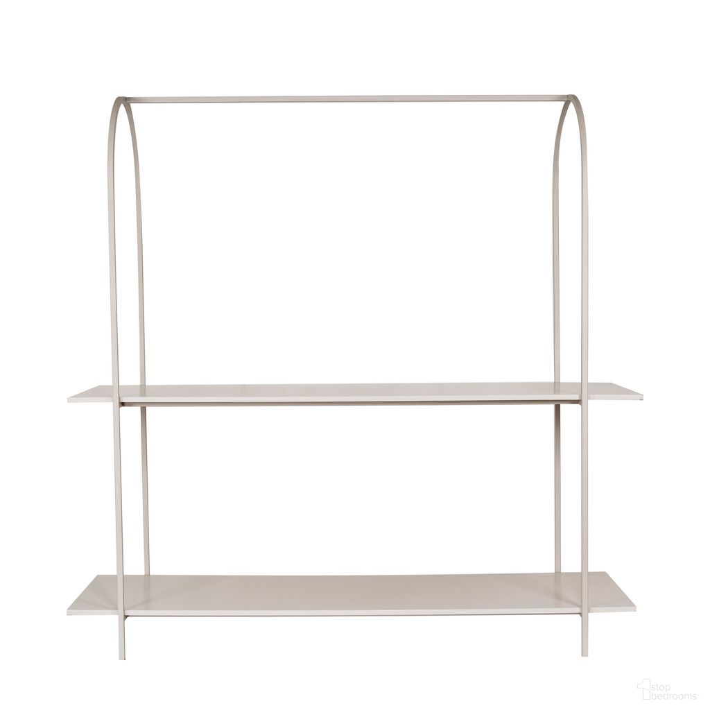 The appearance of Metal Shelf with 2 Shelves and Rod In Ivory designed by Bloomingville in the modern / contemporary interior design. This ivory piece of furniture  was selected by 1StopBedrooms from  to add a touch of cosiness and style into your home. Sku: AH3393. Material: Iron.