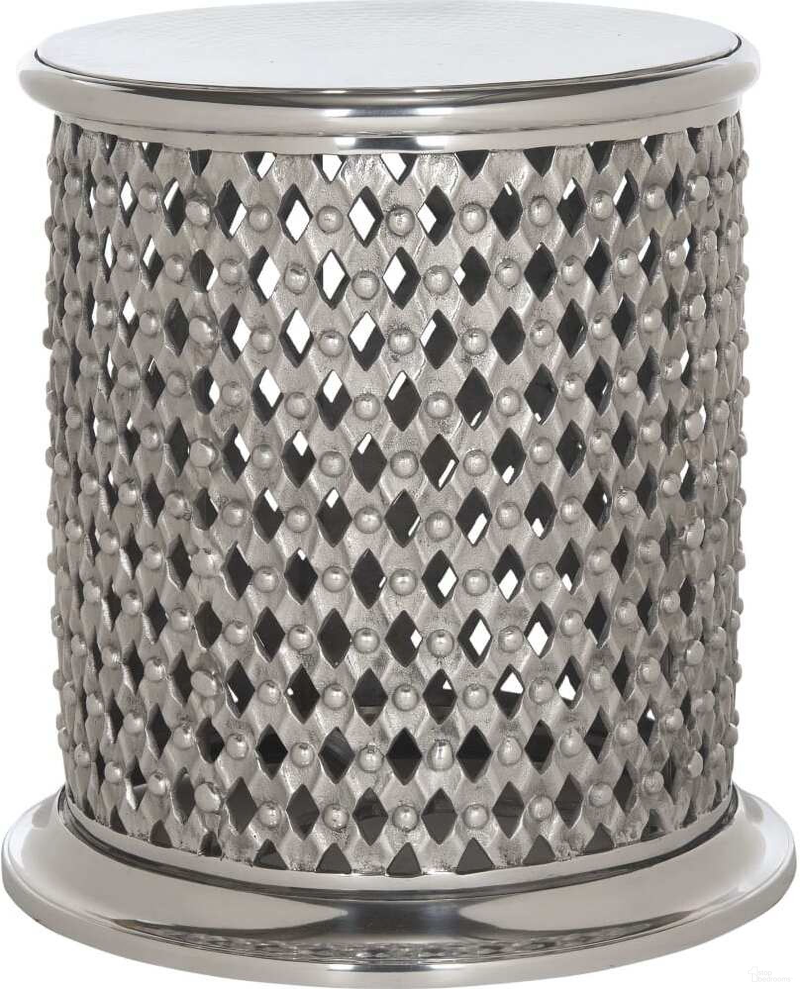 The appearance of Metal Silver Lace Table Stool designed by Safavieh in the modern / contemporary interior design. This silver piece of furniture was selected by 1StopBedrooms from Safavieh FOX Collection to add a touch of cosiness and style into your home. Sku: FOX5518A. Material: Aluminum.