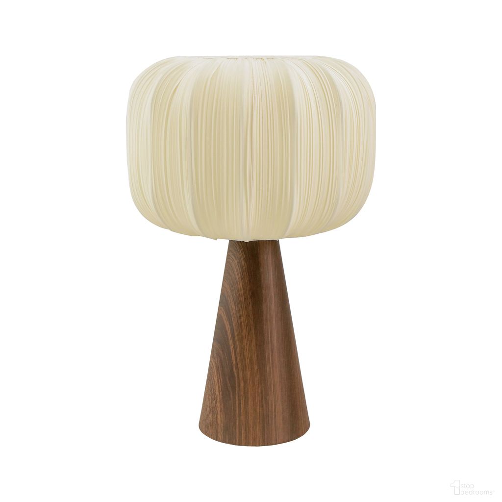 The appearance of Metal Table Lamp with Pleated Fabric Shade and Inline Switch In Brown designed by Bloomingville in the modern / contemporary interior design. This brown piece of furniture  was selected by 1StopBedrooms from  to add a touch of cosiness and style into your home. Sku: AH3913. Material: Iron.