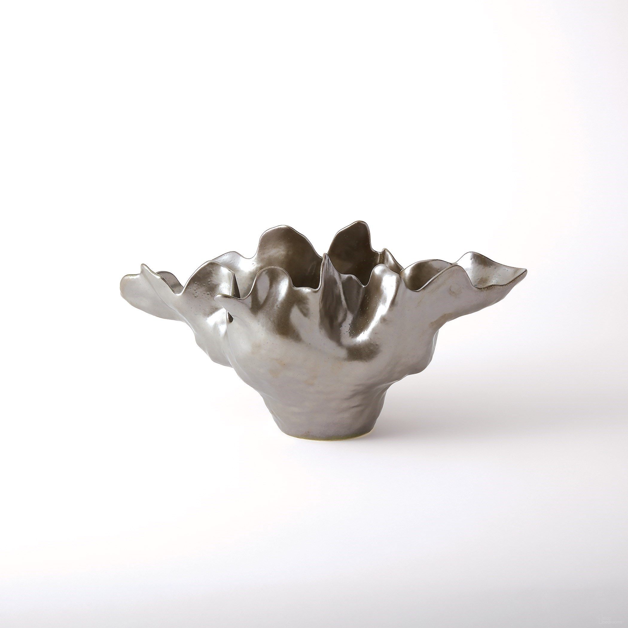 The appearance of Meteor Medium Bowl In Silver Haze designed by Global Views in the modern / contemporary interior design. This silver piece of furniture  was selected by 1StopBedrooms from Meteor Collection to add a touch of cosiness and style into your home. Sku: 110165. Material: Ceramic.