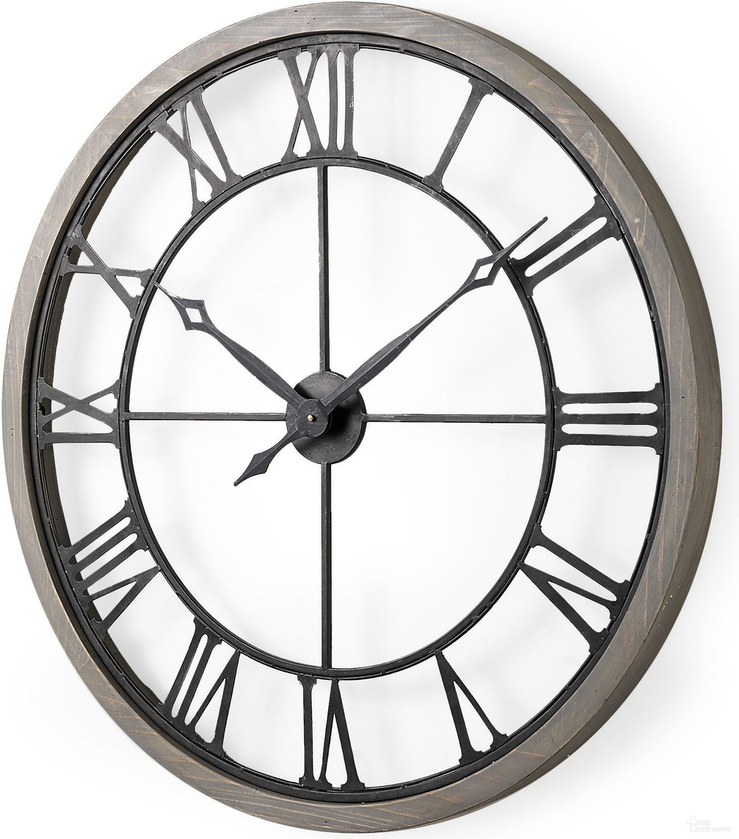 The appearance of Mething 31 Inch Wall Clock In Gray designed by Mercana in the modern / contemporary interior design. This gray piece of furniture  was selected by 1StopBedrooms from Mething Collection to add a touch of cosiness and style into your home. Sku: 69348. Material: Wood.